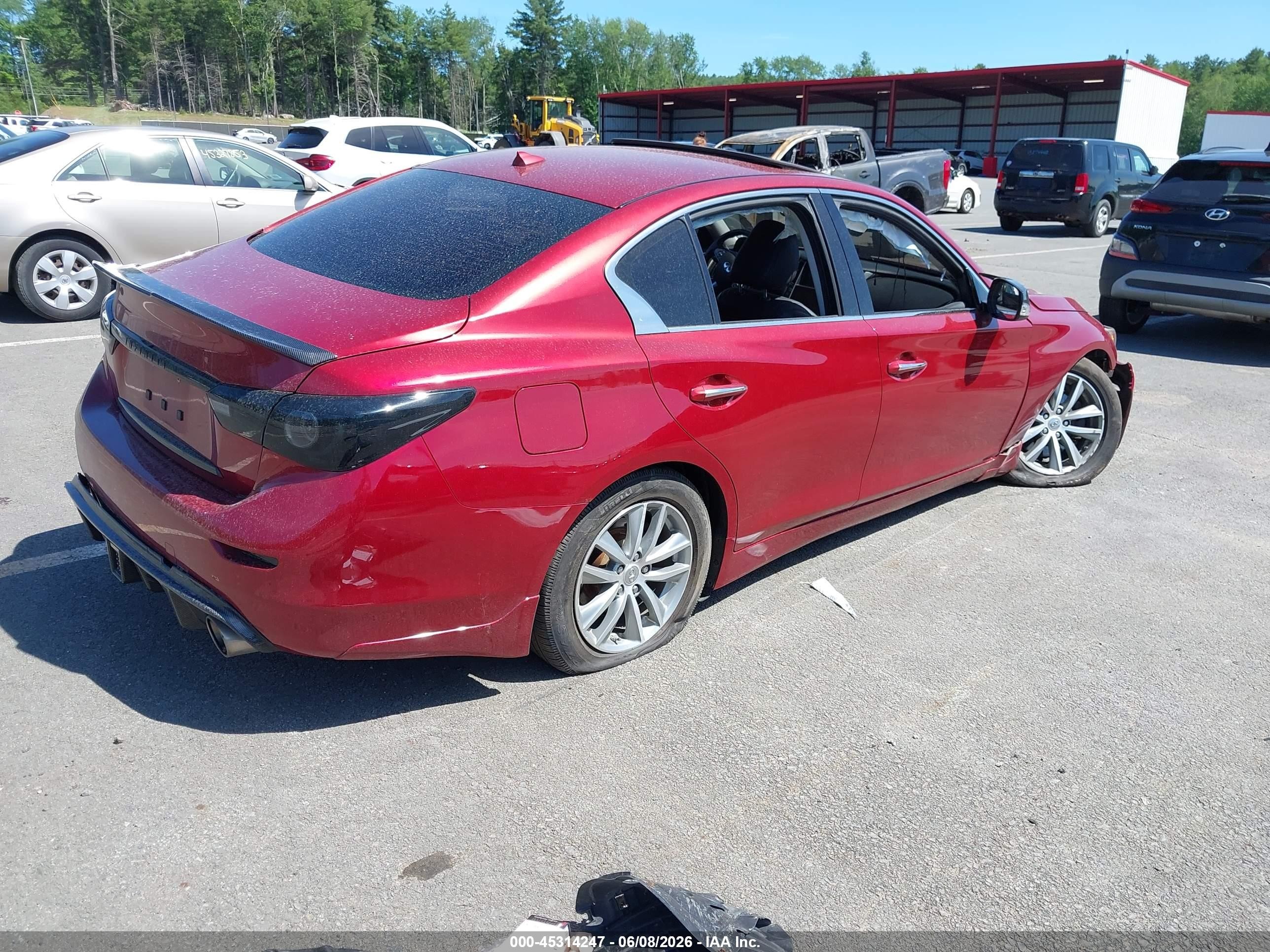 2015 Infiniti Q50 Premium Maroon vin: JN1BV7AR7FM405857