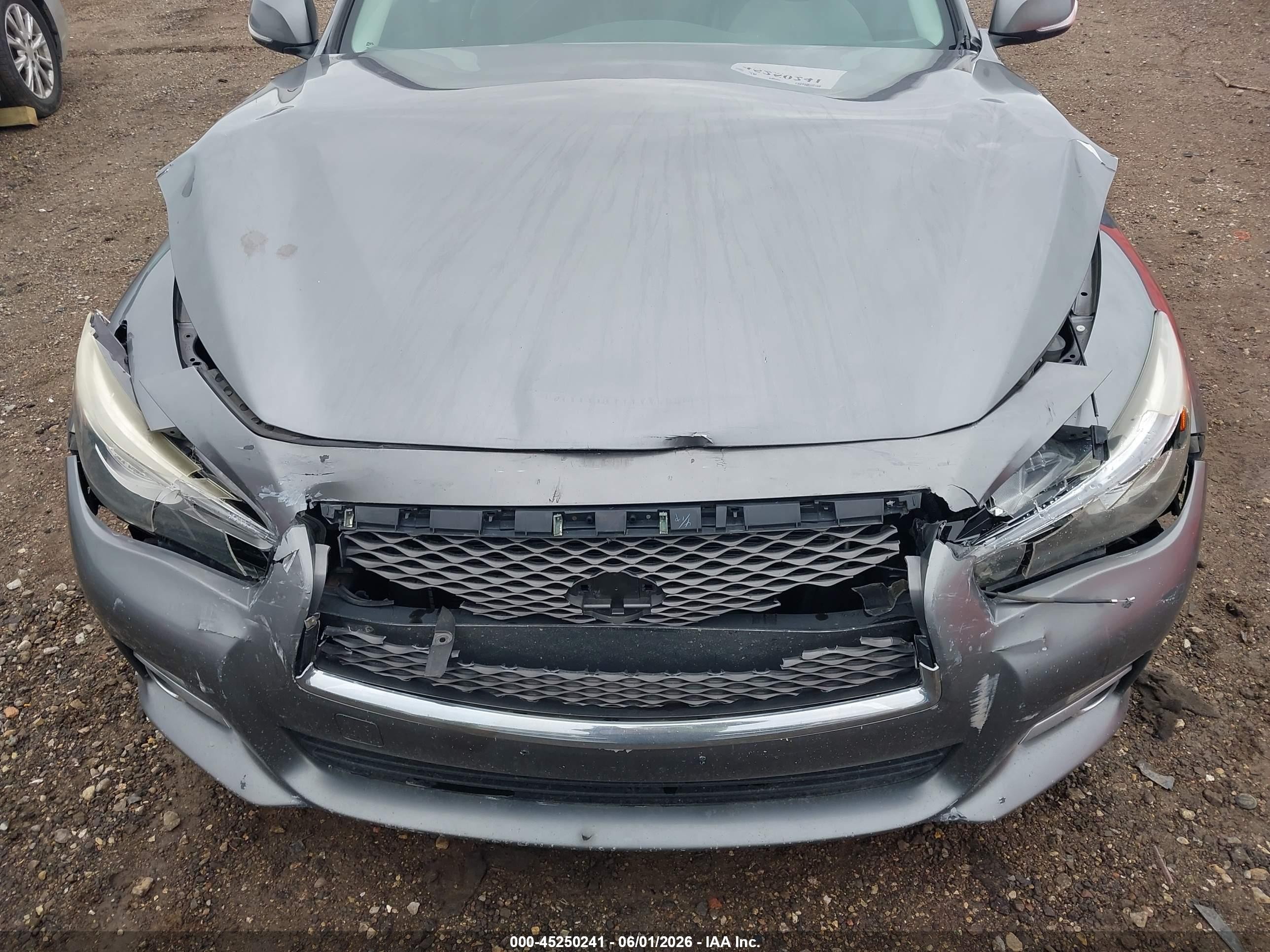 2015 Infiniti Q50 Premium Серый vin: JN1BV7AR7FM407480