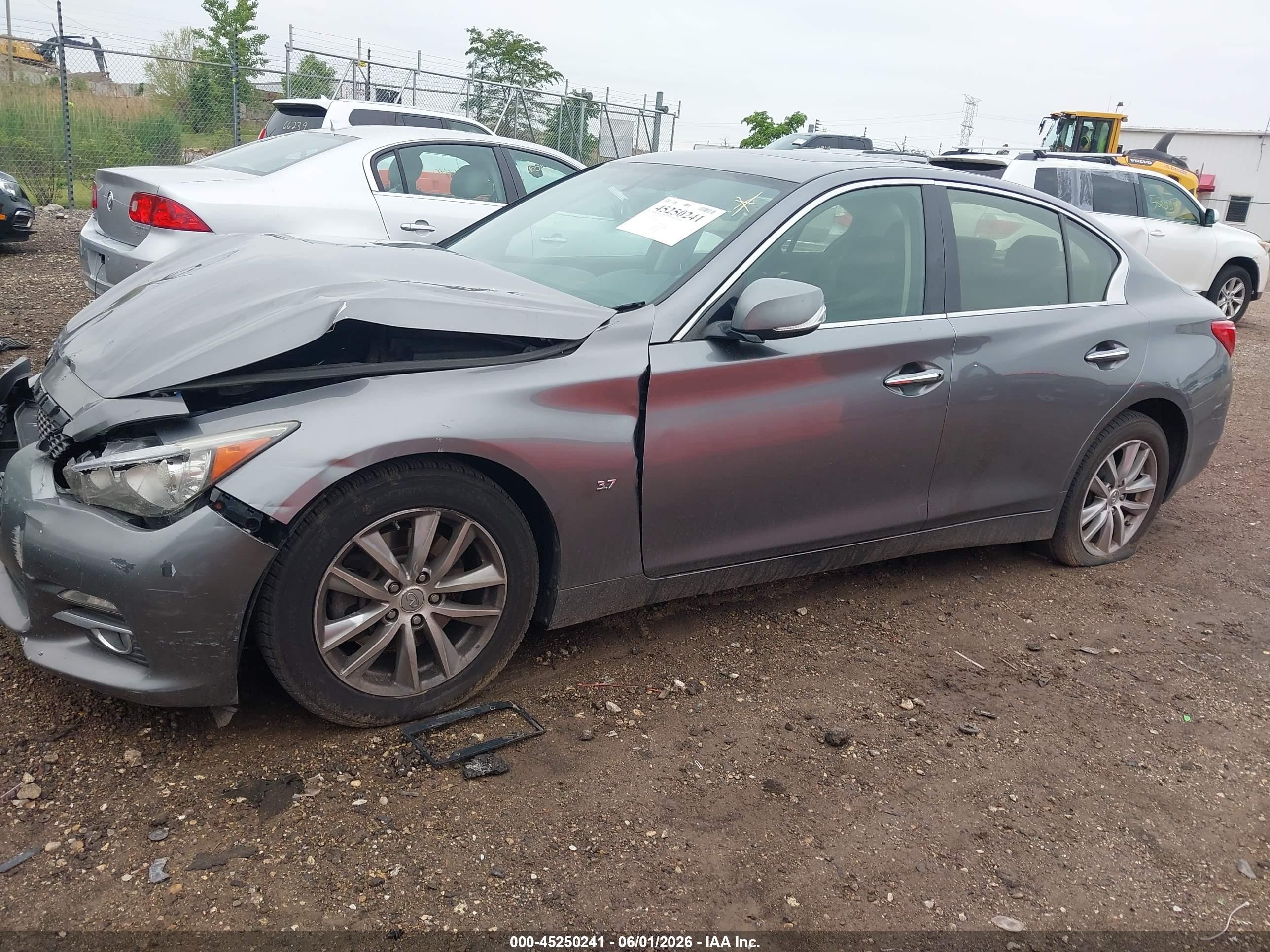 2015 Infiniti Q50 Premium Серый vin: JN1BV7AR7FM407480
