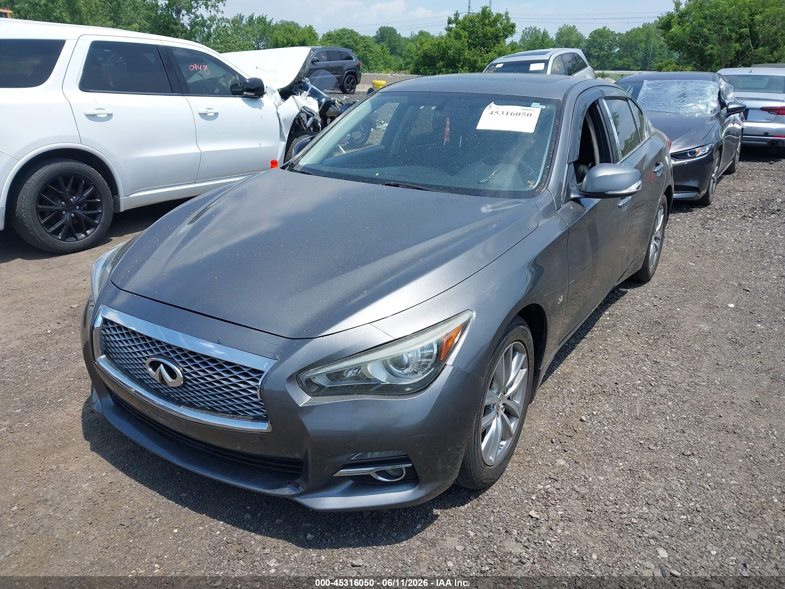 2015 Infiniti Q50   Gray vin: JN1BV7AR7FM412663
