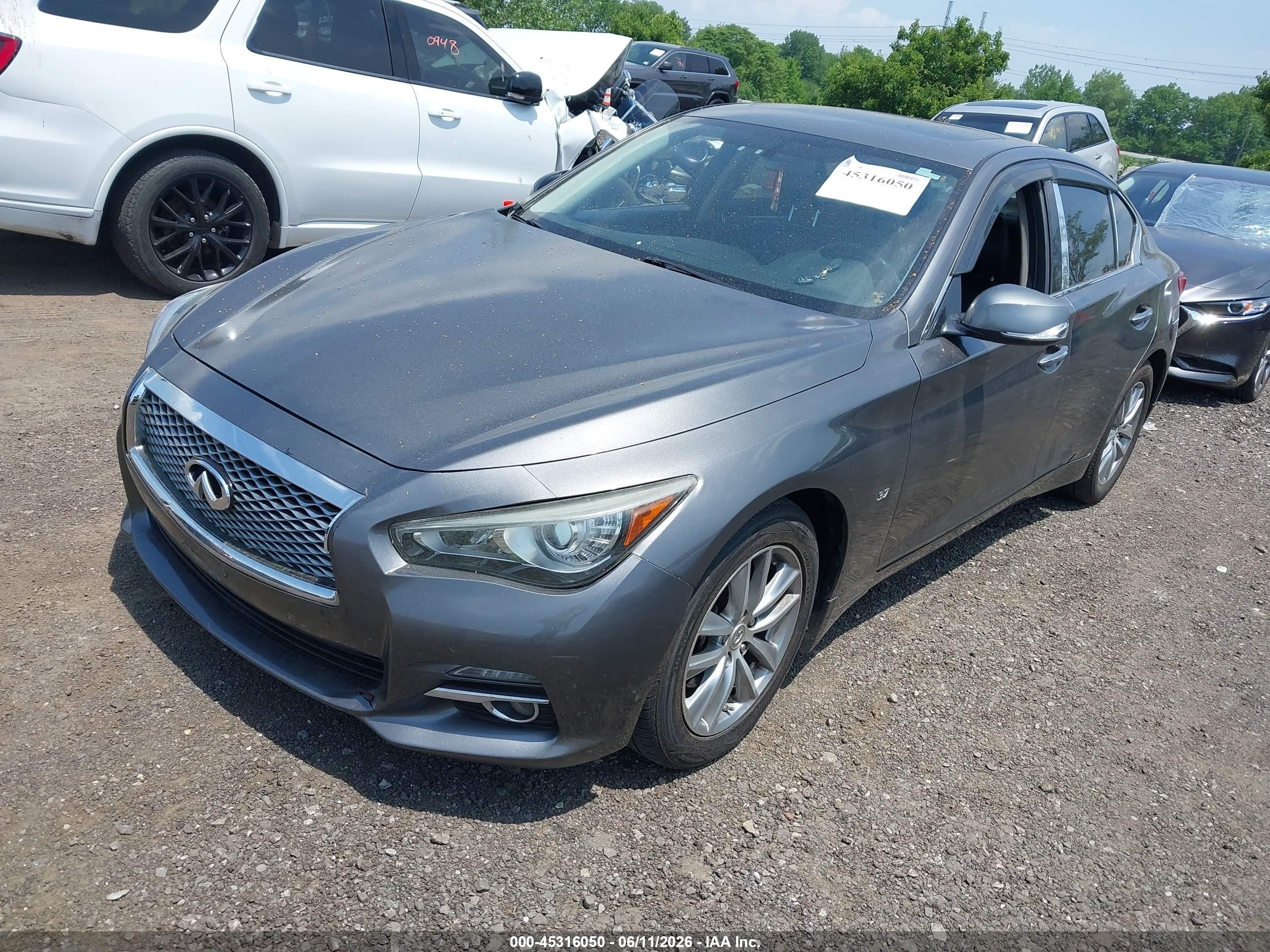 2015 Infiniti Q50   Gray vin: JN1BV7AR7FM412663