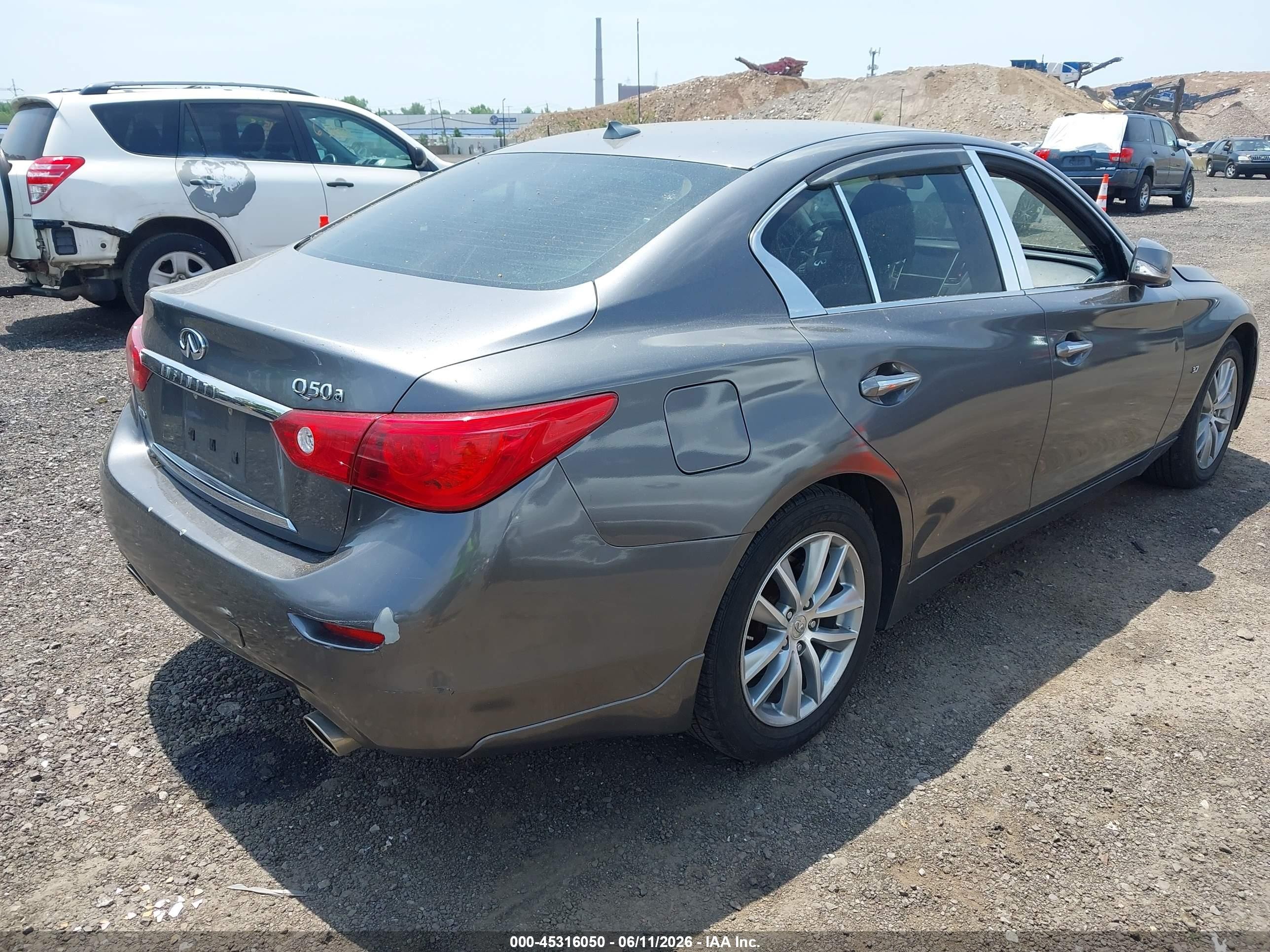2015 Infiniti Q50   Gray vin: JN1BV7AR7FM412663