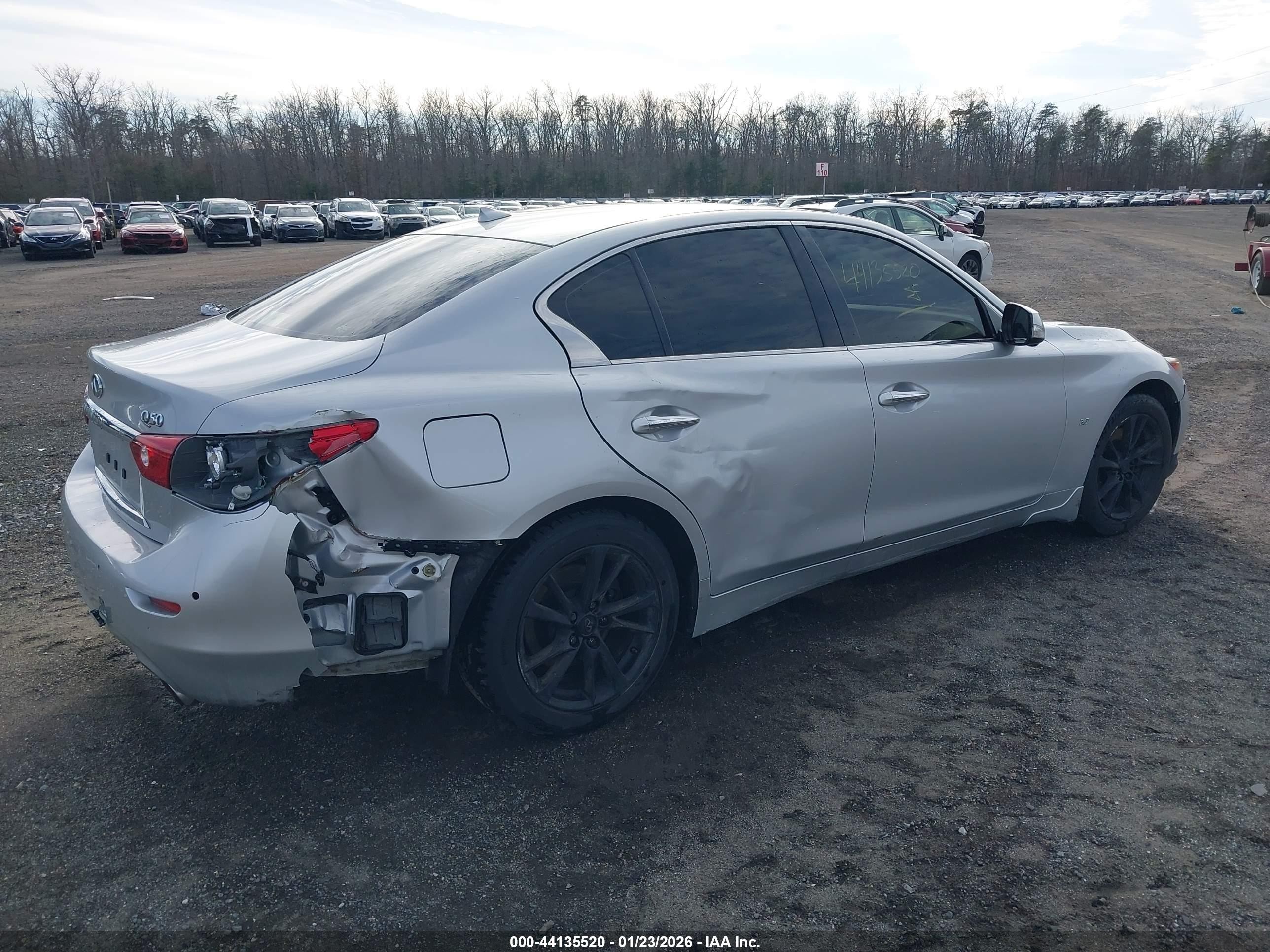 2015 Infiniti Q50 Premium/sport Silver vin: JN1BV7AR7FM418317