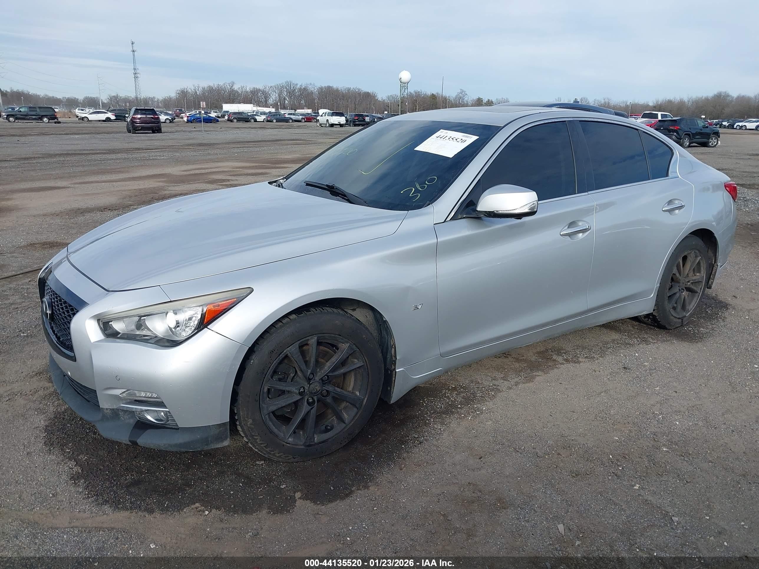 2015 Infiniti Q50 Premium/sport Silver vin: JN1BV7AR7FM418317