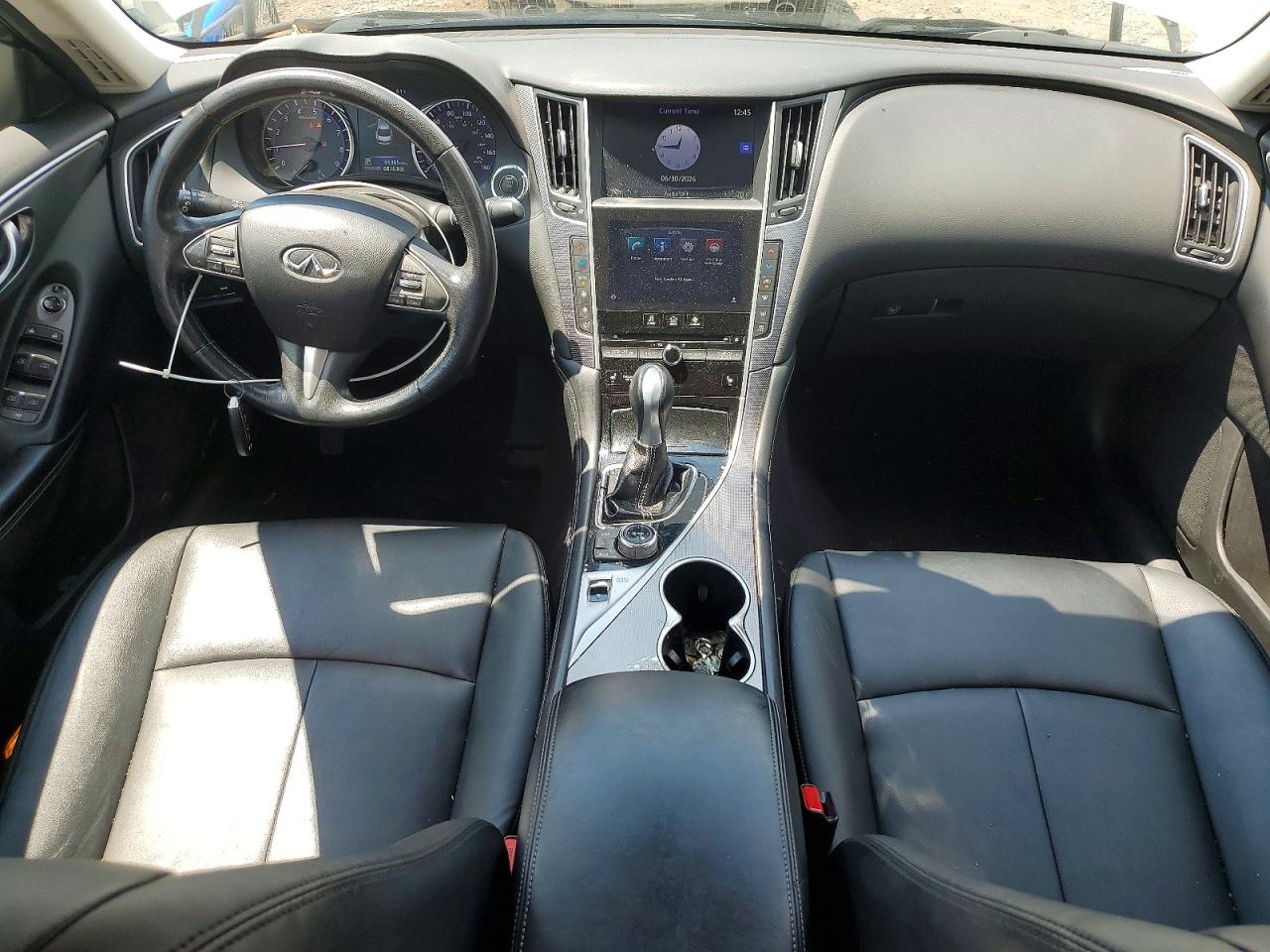 2015 Infiniti Q50 Premium White vin: JN1BV7AR7FM423260