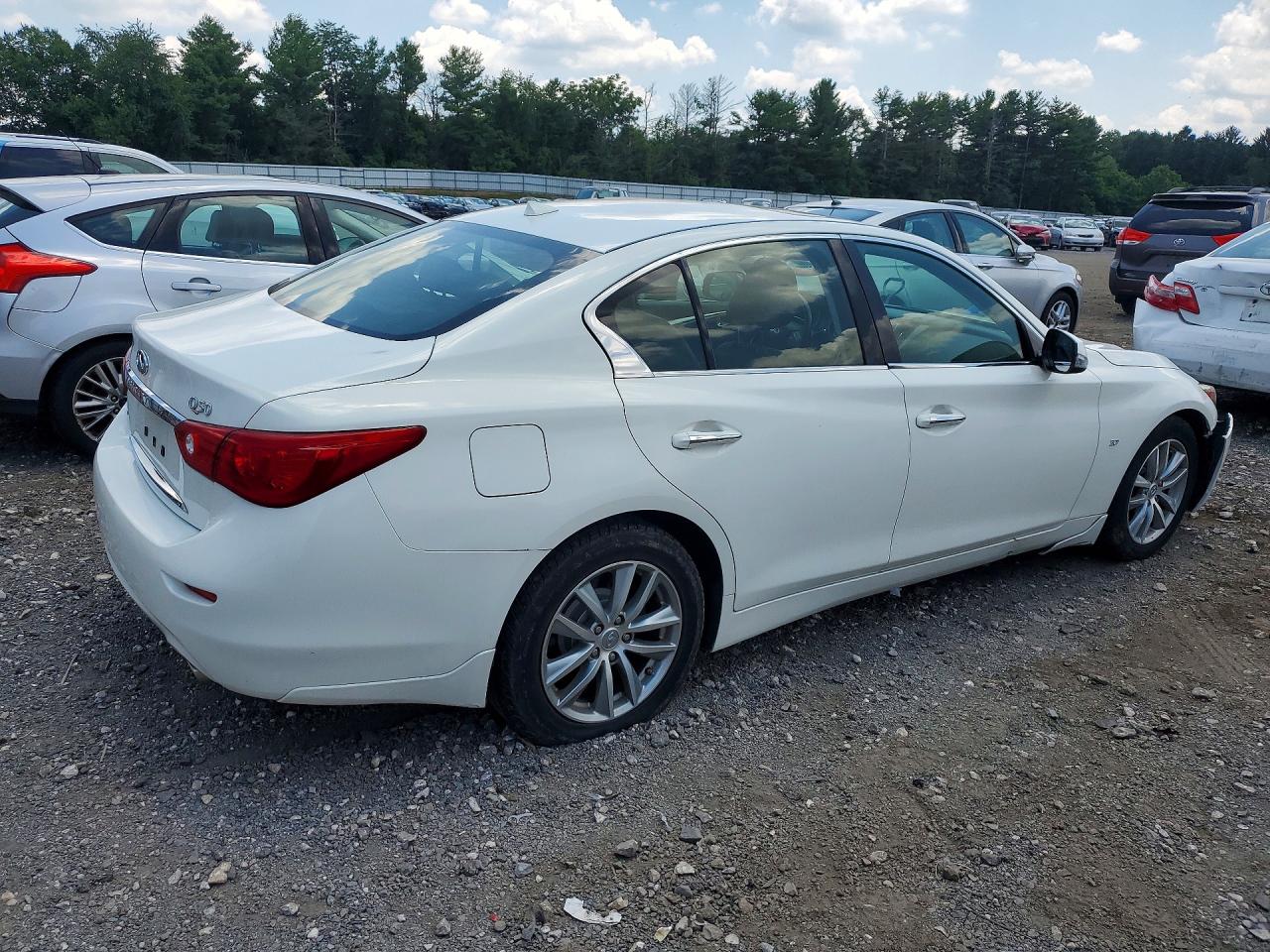 2015 Infiniti Q50 Premium White vin: JN1BV7AR7FM423260