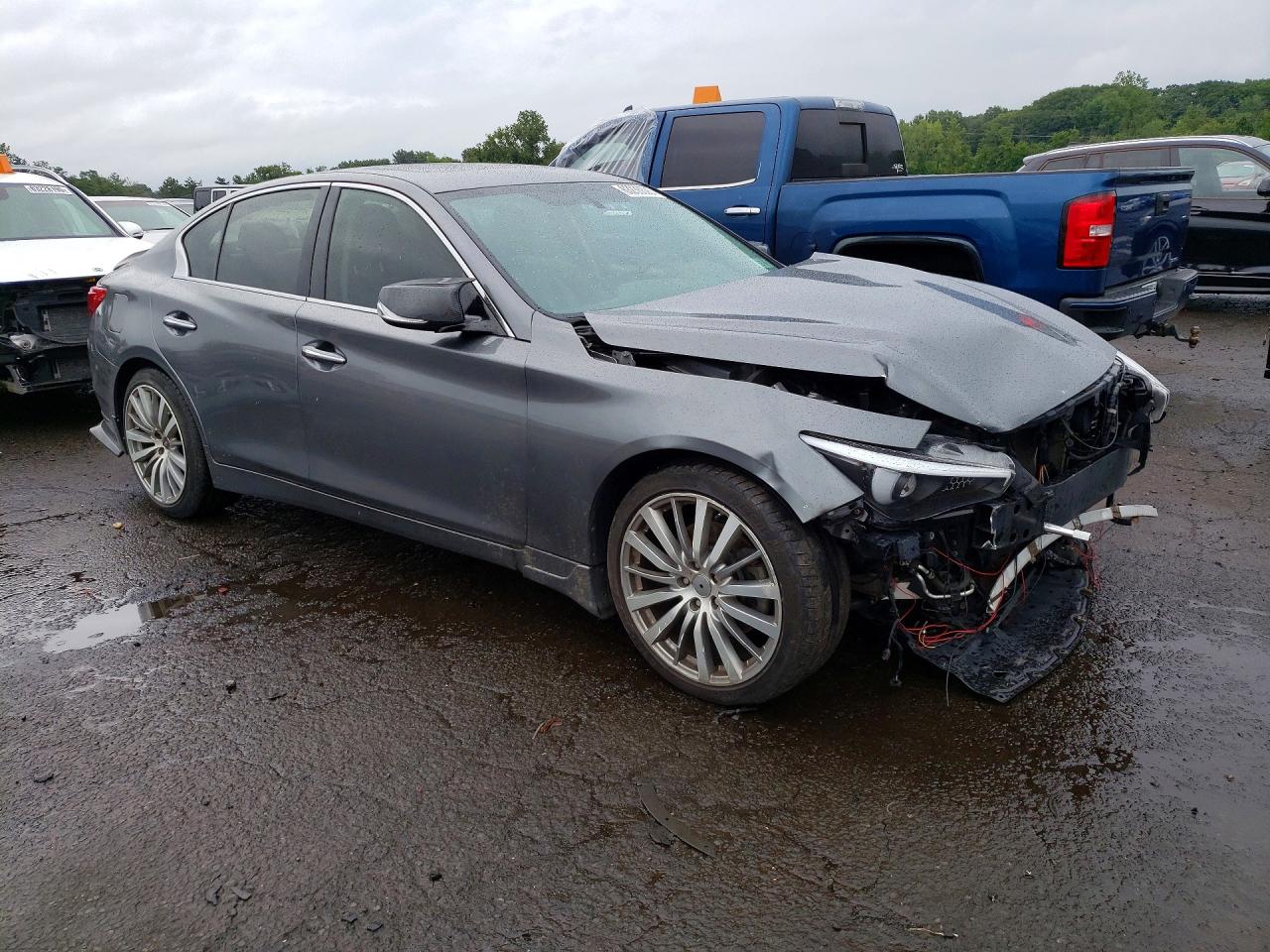 2015 Infiniti Q50 Base Gray vin: JN1BV7AR7FM423761