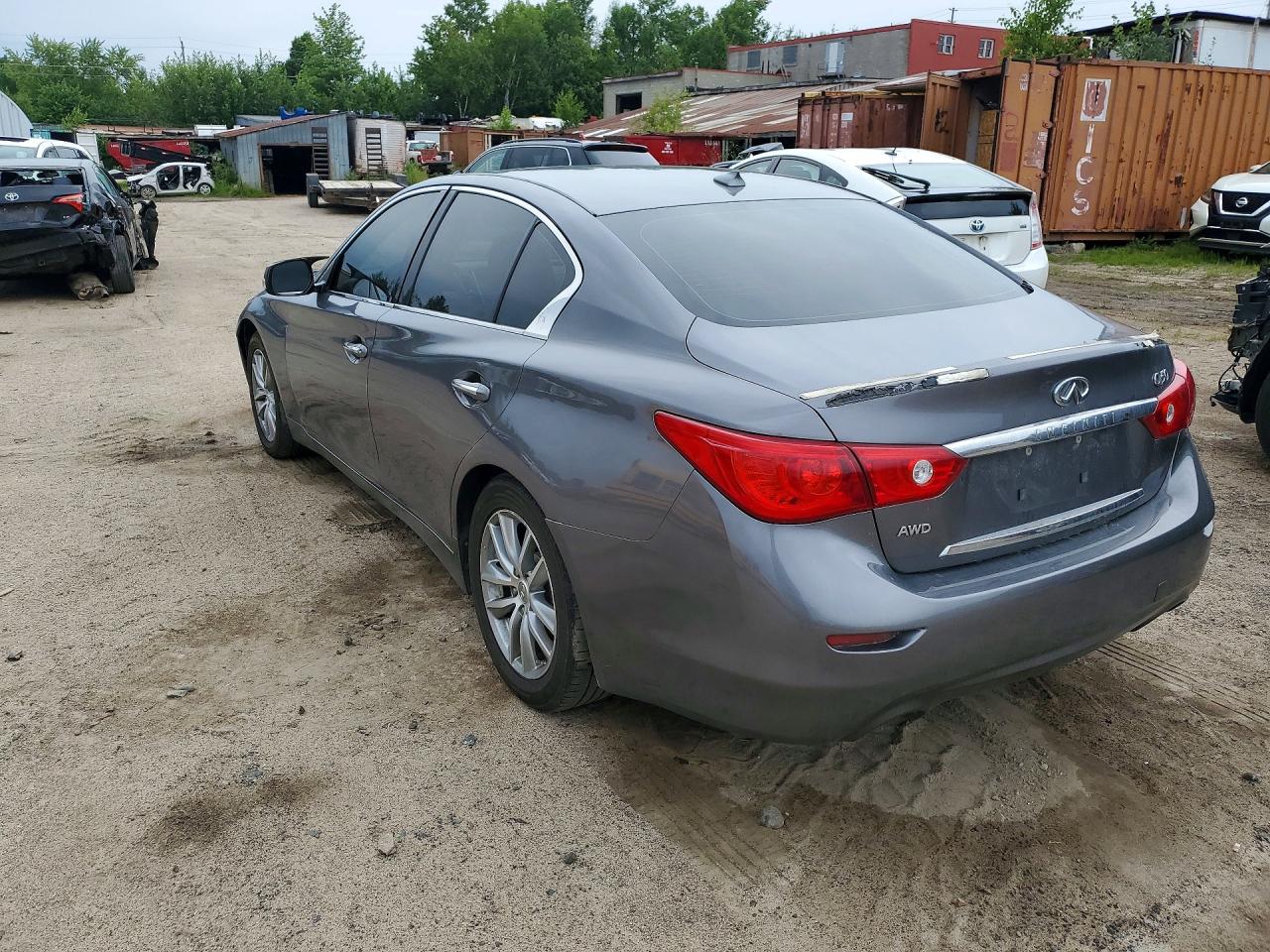 2014 Infiniti Q50 Base Gray vin: JN1BV7AR8EM681933
