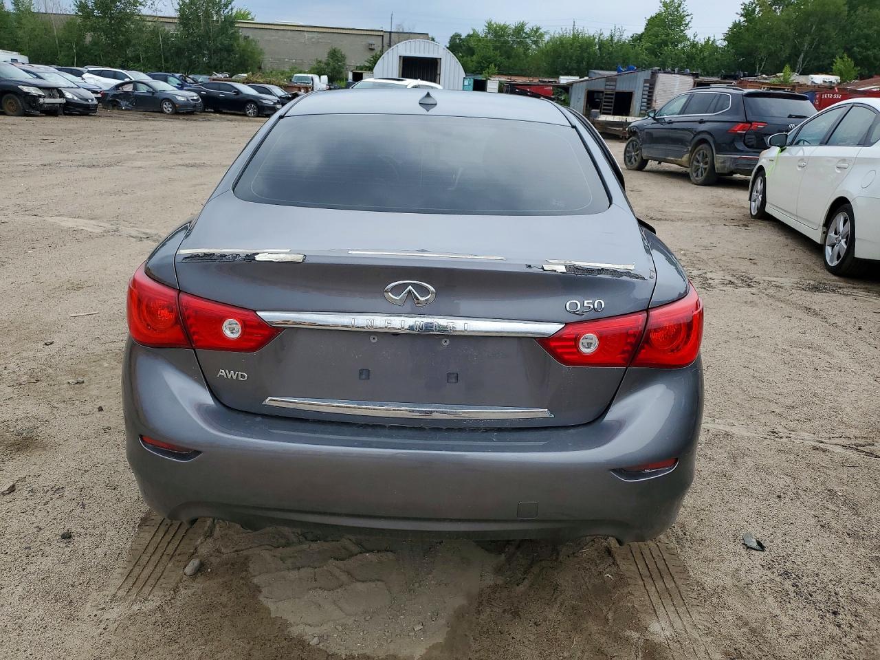 2014 Infiniti Q50 Base Gray vin: JN1BV7AR8EM681933