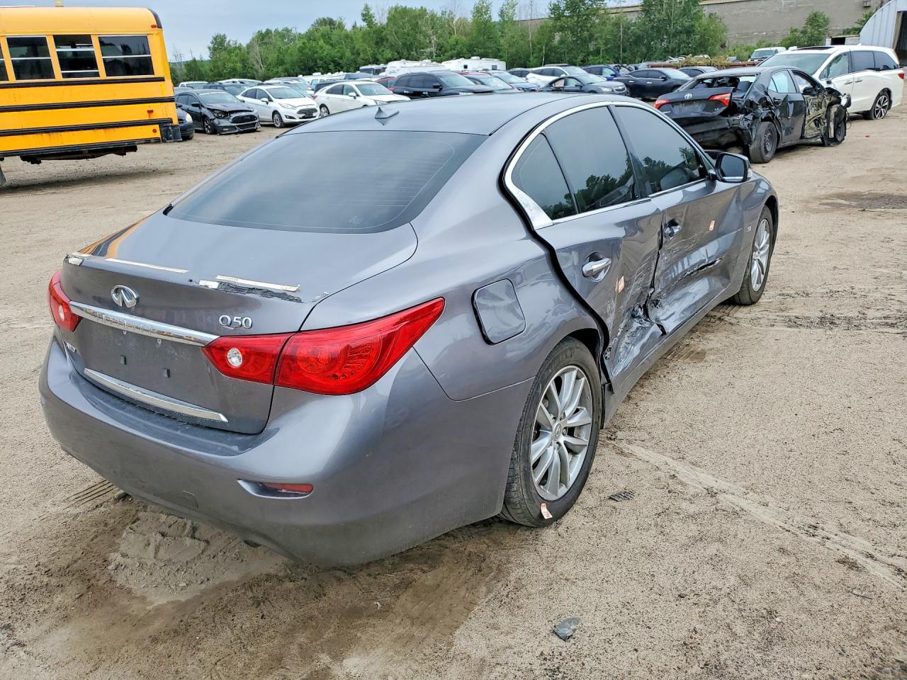 2014 Infiniti Q50 Base Gray vin: JN1BV7AR8EM681933