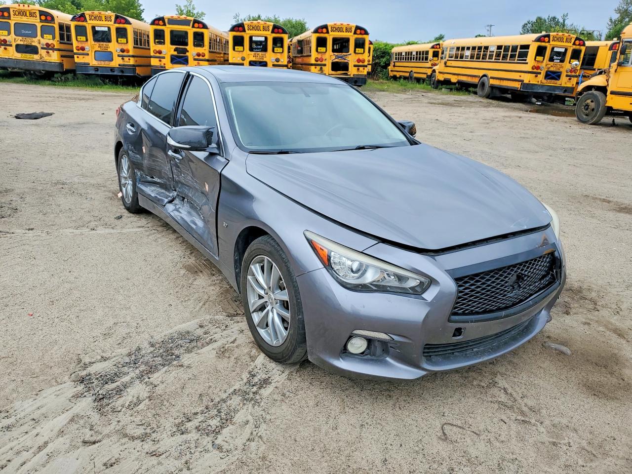 2014 Infiniti Q50 Base Gray vin: JN1BV7AR8EM681933