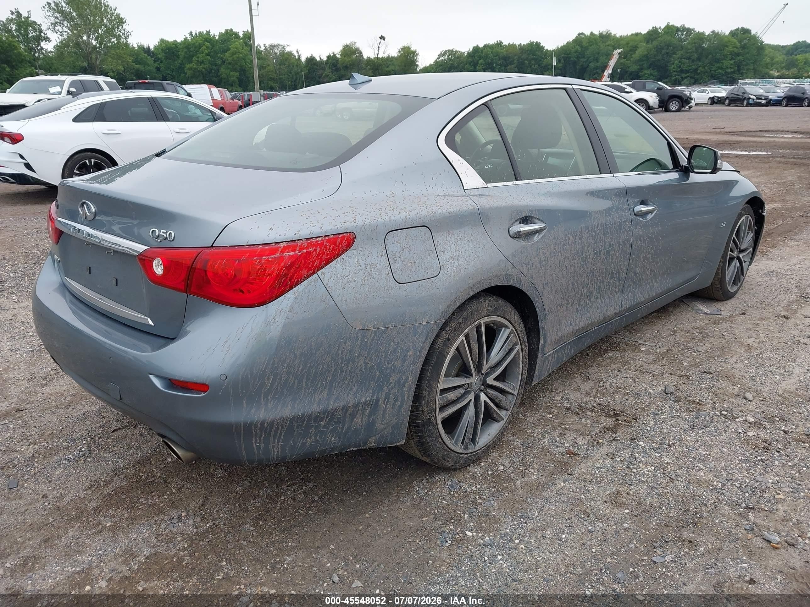 2014 Infiniti Q50 Premium Blue vin: JN1BV7AR8EM682905