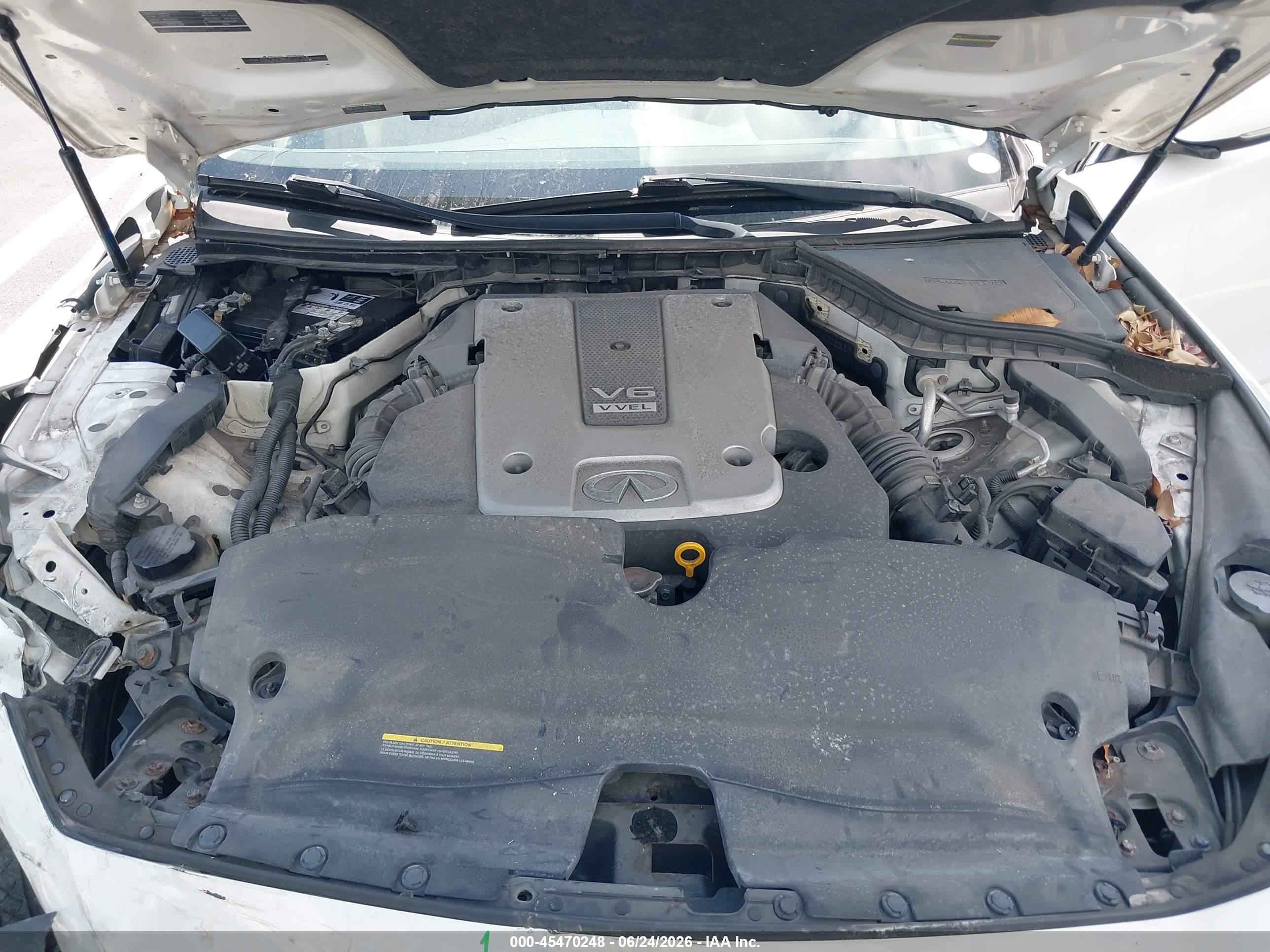 2014 Infiniti Q50 Premium White vin: JN1BV7AR8EM687408