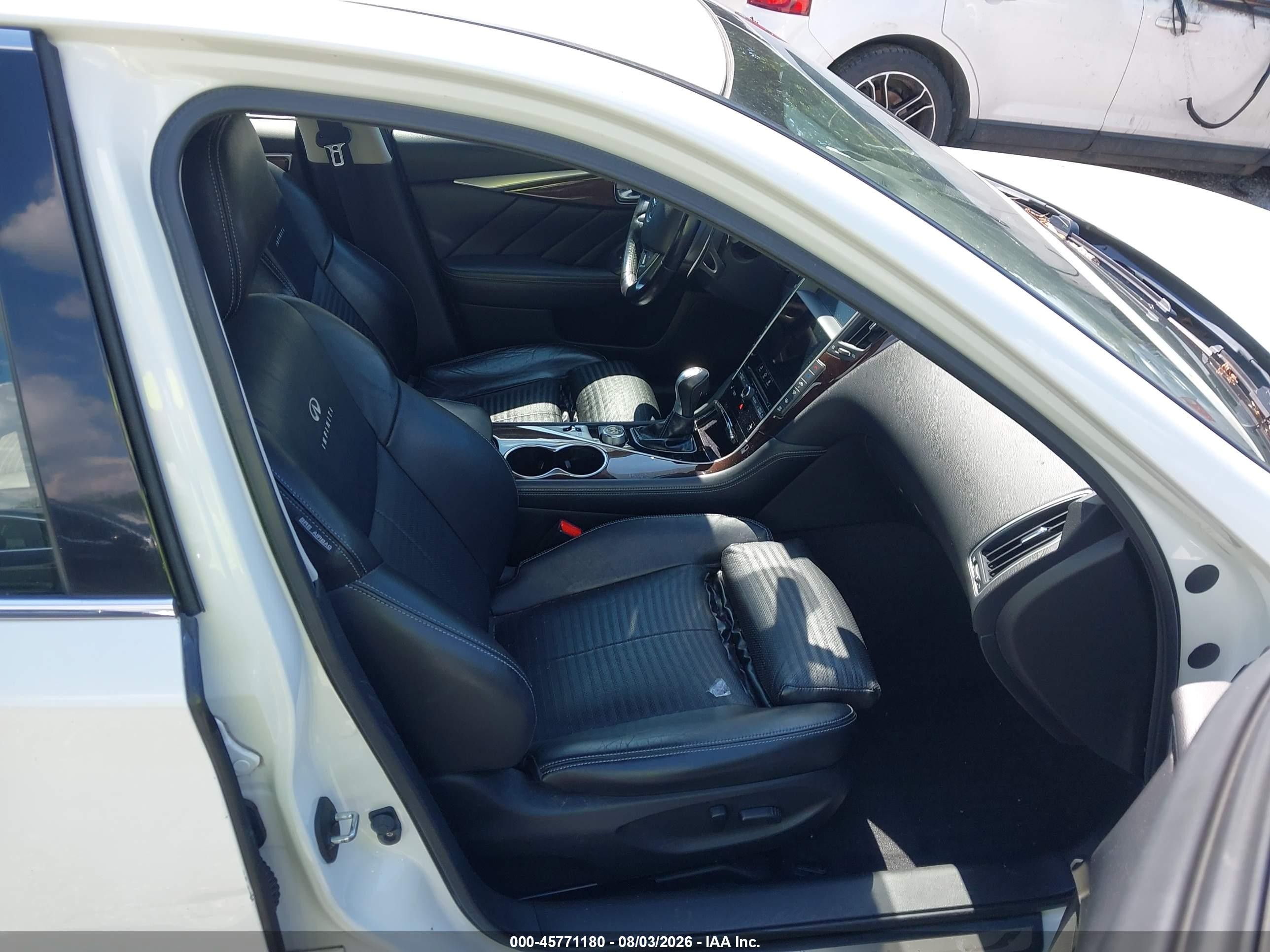 2014 Infiniti Q50 Sport Белый vin: JN1BV7AR8EM688090