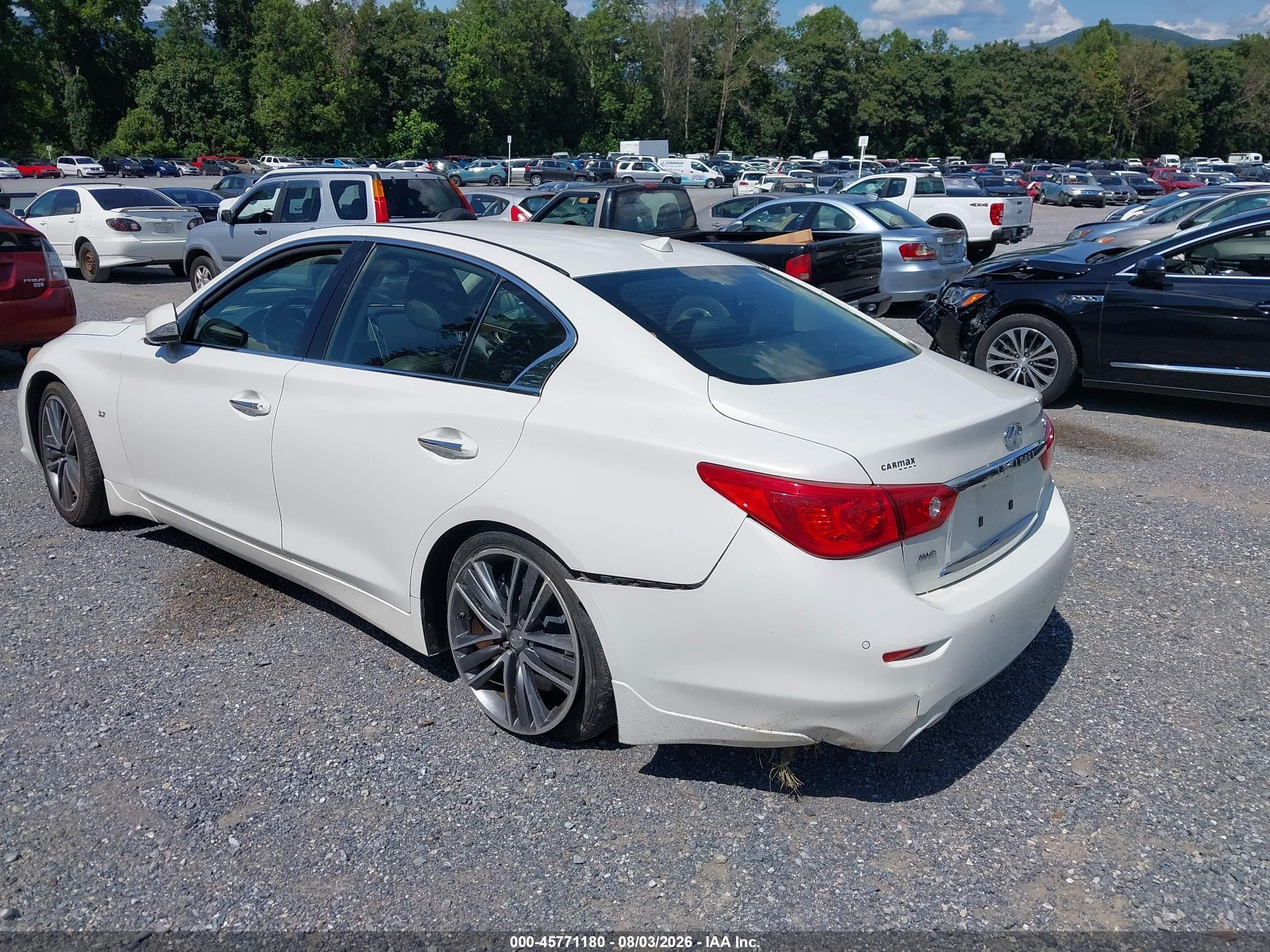 2014 Infiniti Q50 Sport Белый vin: JN1BV7AR8EM688090
