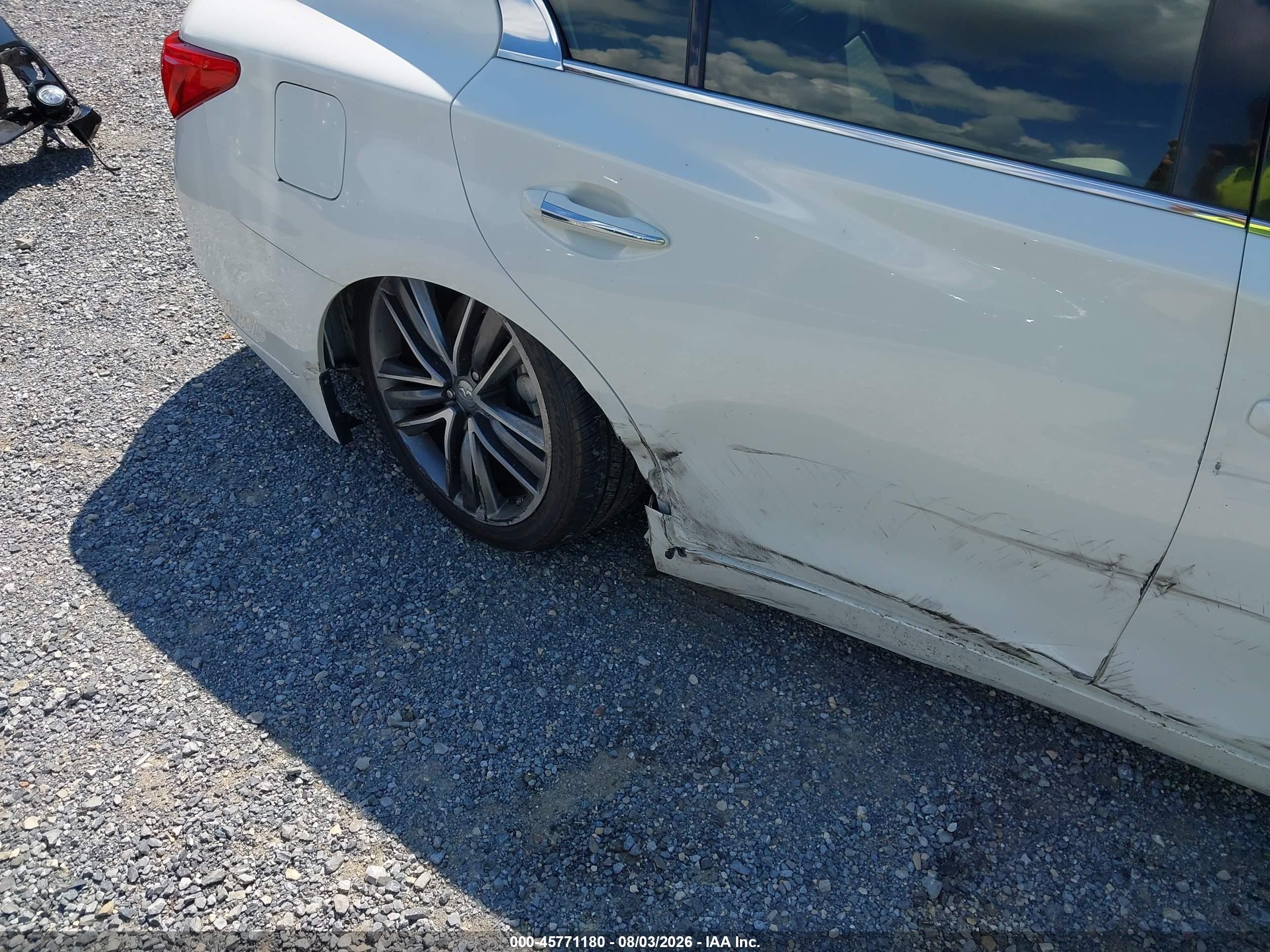 2014 Infiniti Q50 Sport Белый vin: JN1BV7AR8EM688090