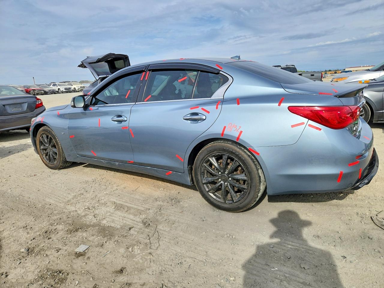 2014 Infiniti Q50 Premium Gray vin: JN1BV7AR8EM690924