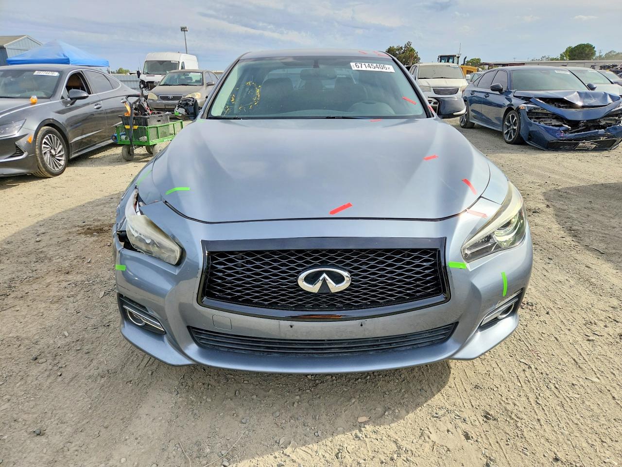 2014 Infiniti Q50 Premium Gray vin: JN1BV7AR8EM690924