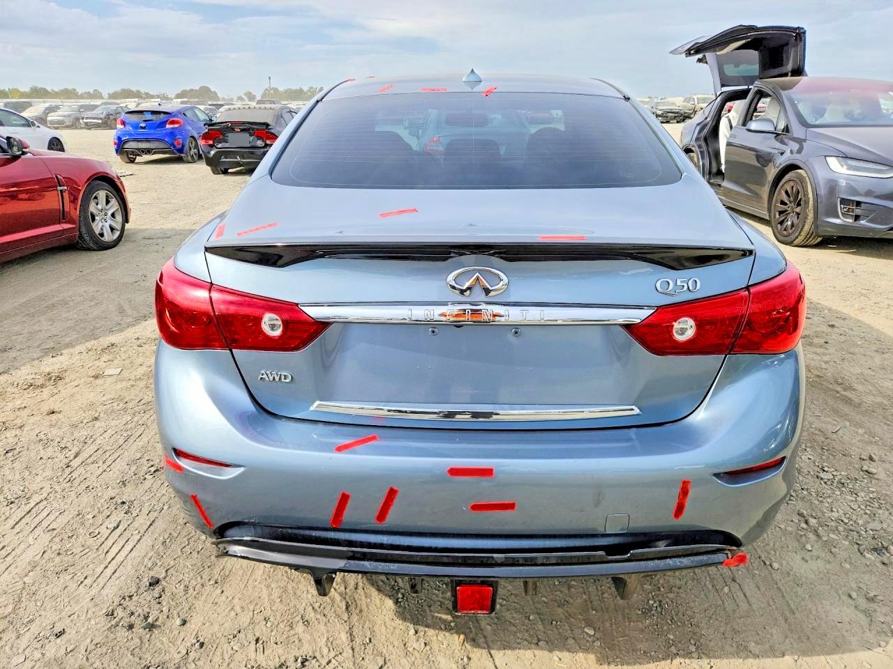 2014 Infiniti Q50 Premium Gray vin: JN1BV7AR8EM690924