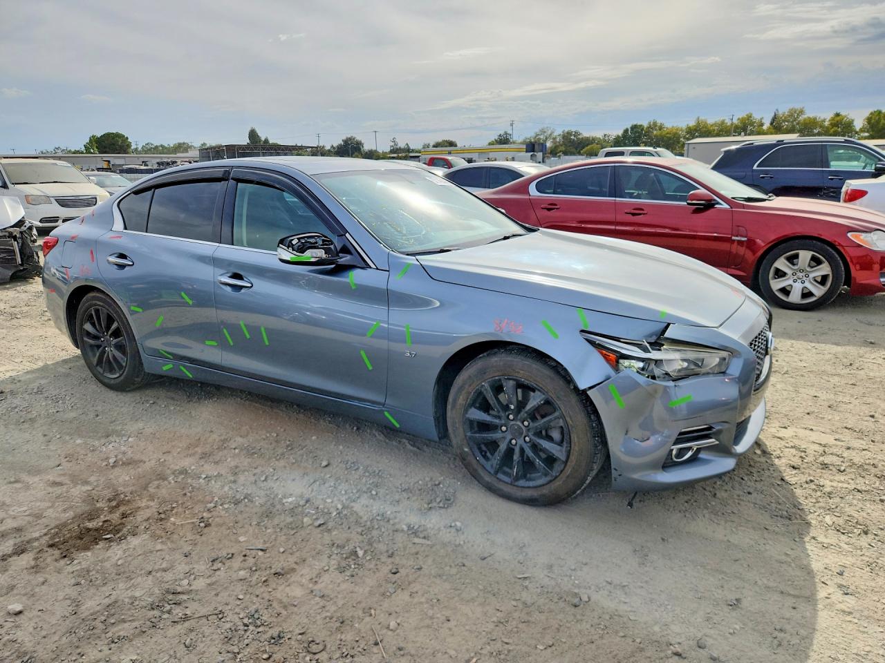 2014 Infiniti Q50 Premium Gray vin: JN1BV7AR8EM690924