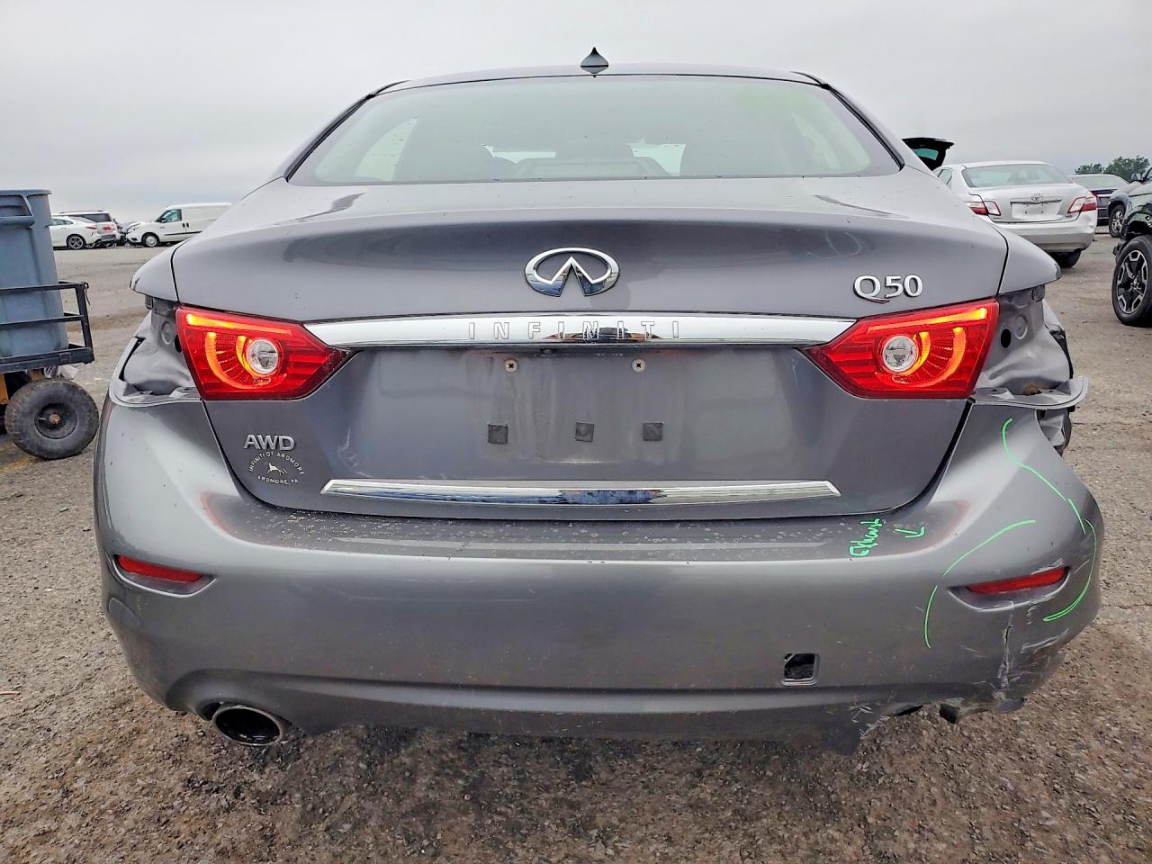 2014 Infiniti Q50 Premium Gray vin: JN1BV7AR8EM701114