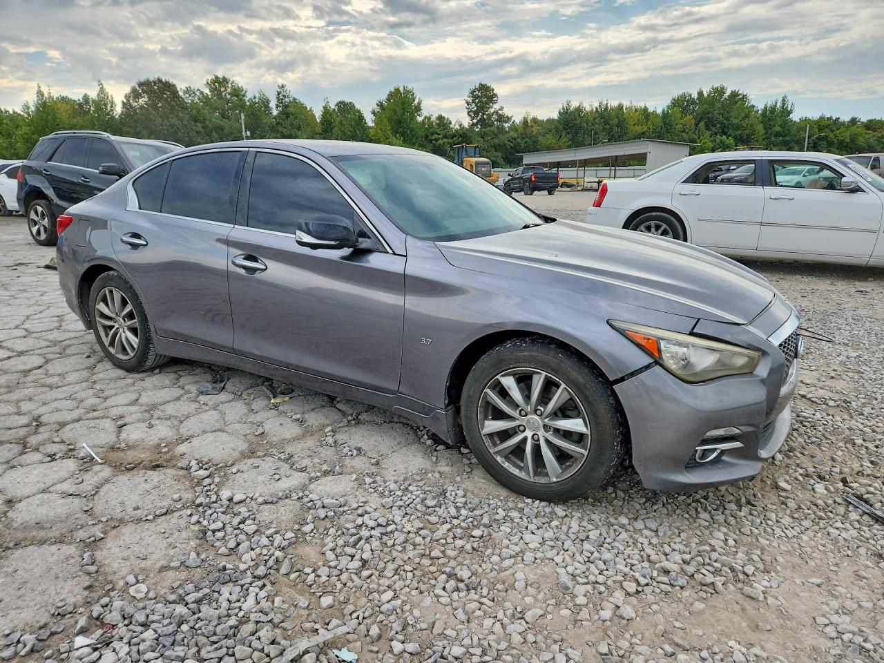 2014 Infiniti Q50 Premium Gray vin: JN1BV7AR8EM703333