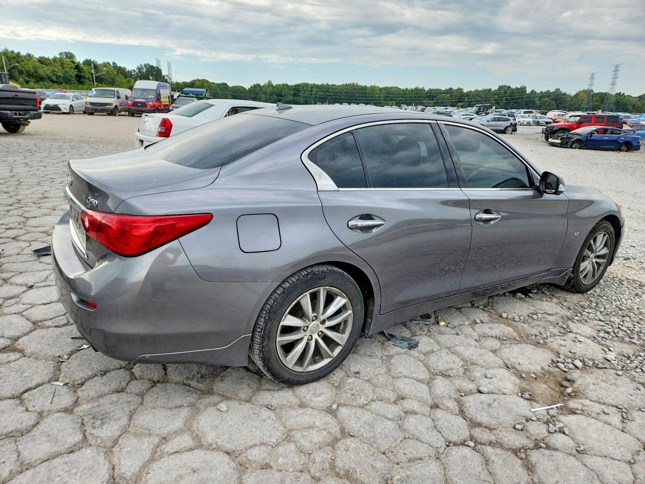 2014 Infiniti Q50 Premium Gray vin: JN1BV7AR8EM703333