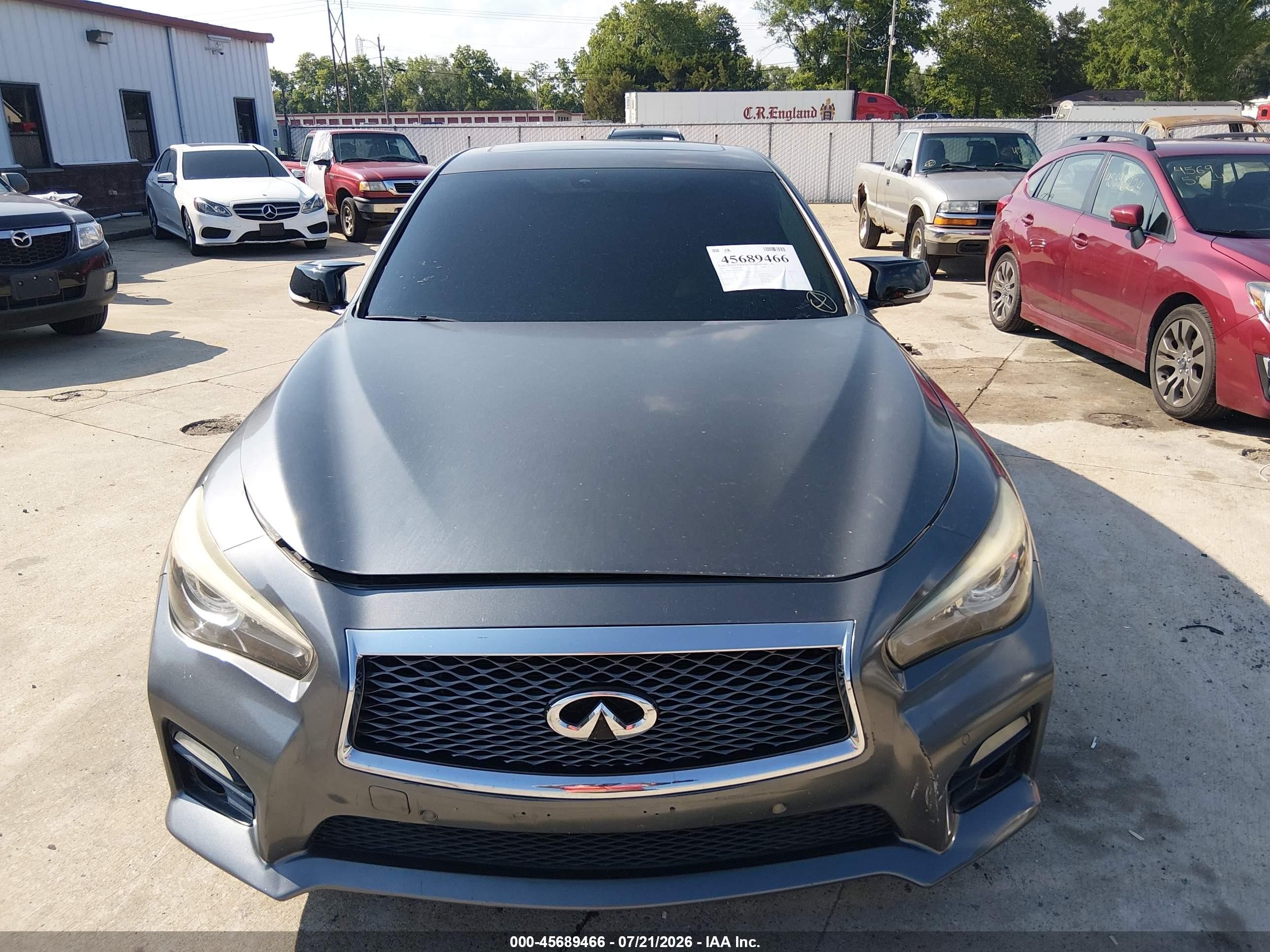 2014 Infiniti Q50 Sport Beige vin: JN1BV7AR8EM704871