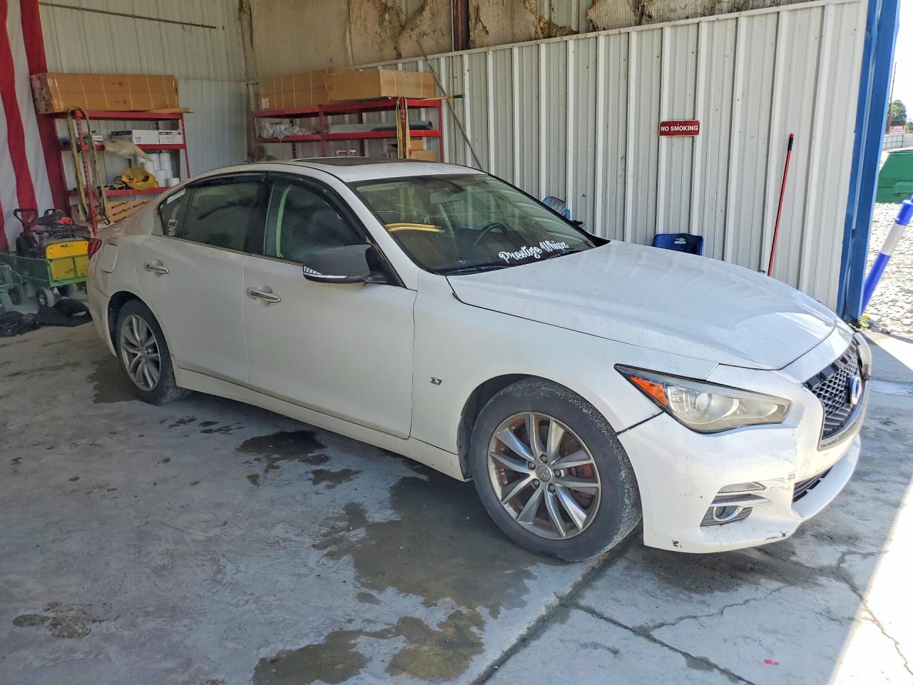 2015 Infiniti Q50 Base White vin: JN1BV7AR8FM394397
