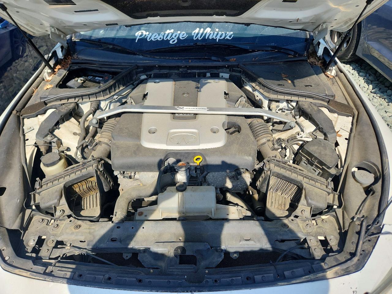 2015 Infiniti Q50 Base White vin: JN1BV7AR8FM394397