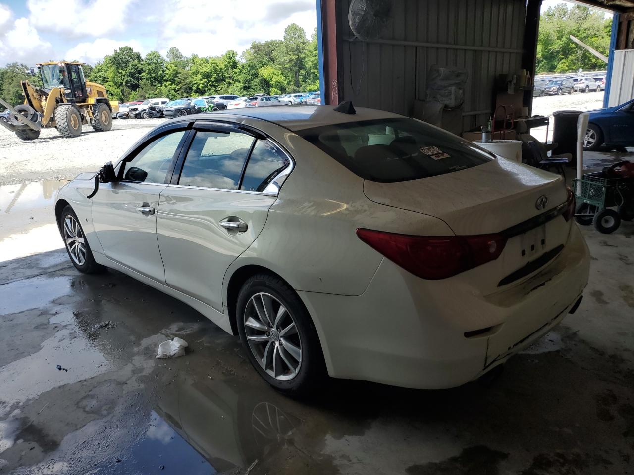 2015 Infiniti Q50 Base White vin: JN1BV7AR8FM394397 Damage: Left Qtr Panel, Dent(S) W/ Paint Dmg, 2 To 3 Inches