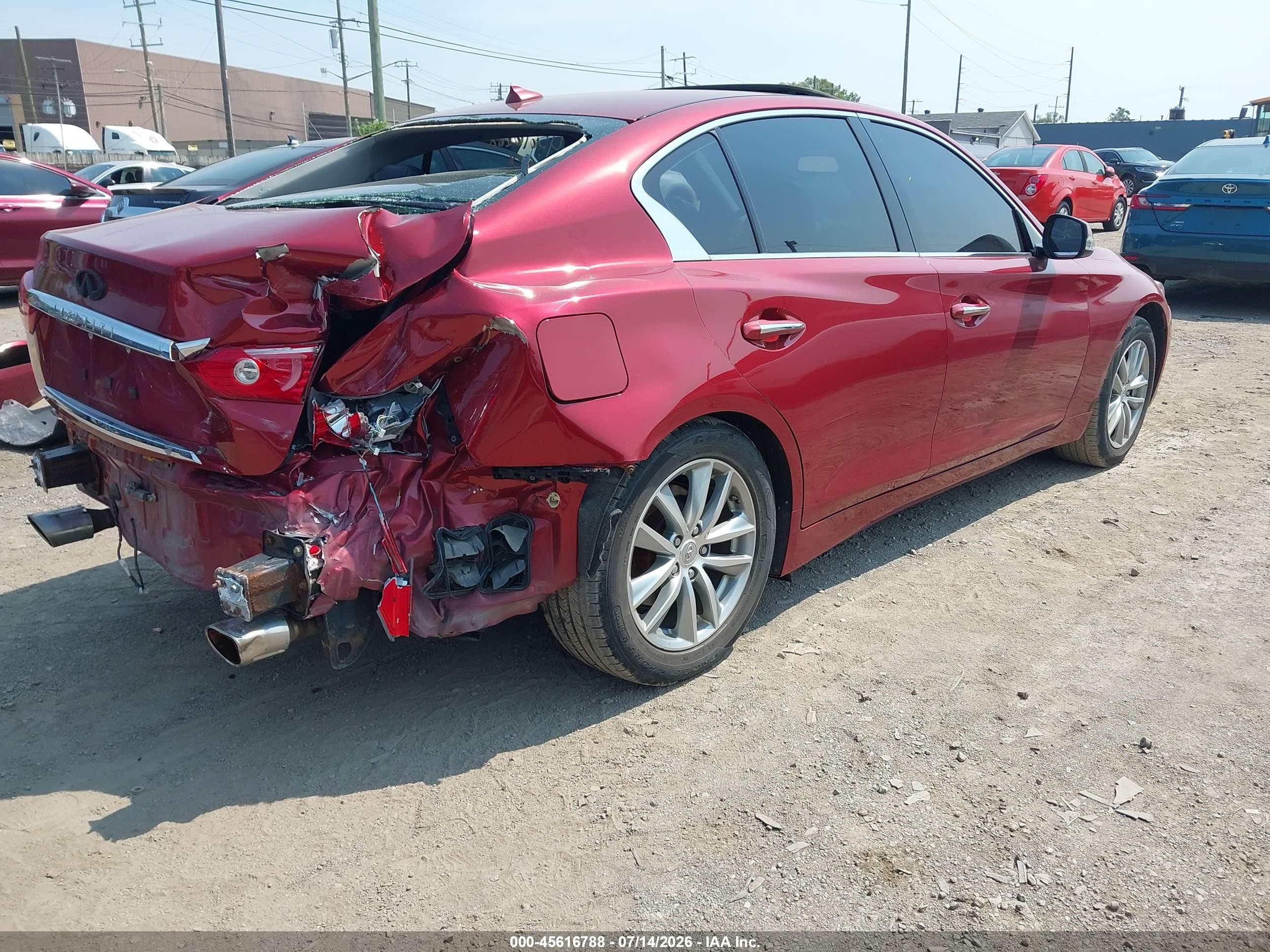 2015 Infiniti Q50 Premium/sport Orange vin: JN1BV7AR8FM399891