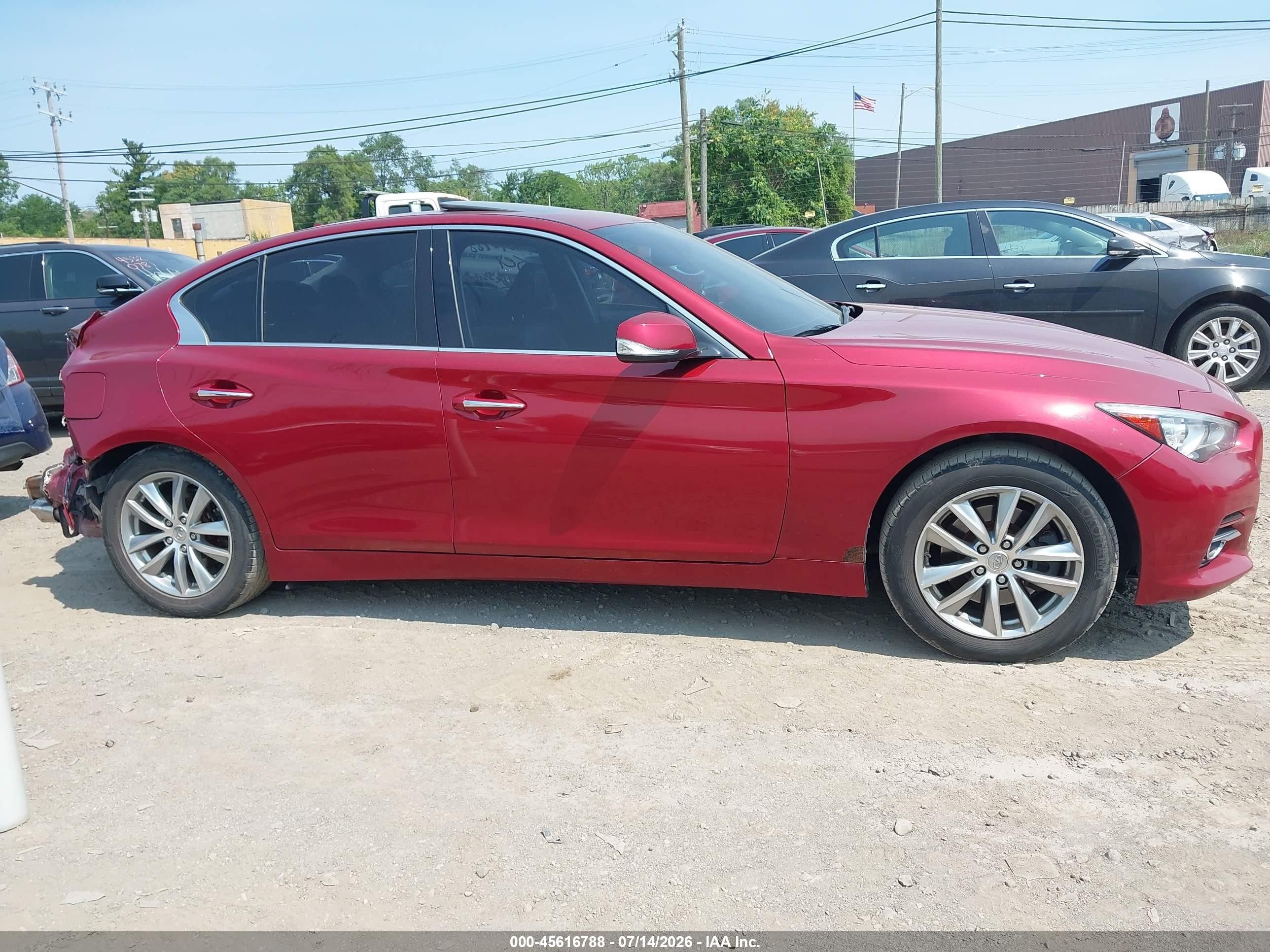 2015 Infiniti Q50 Premium/sport Orange vin: JN1BV7AR8FM399891