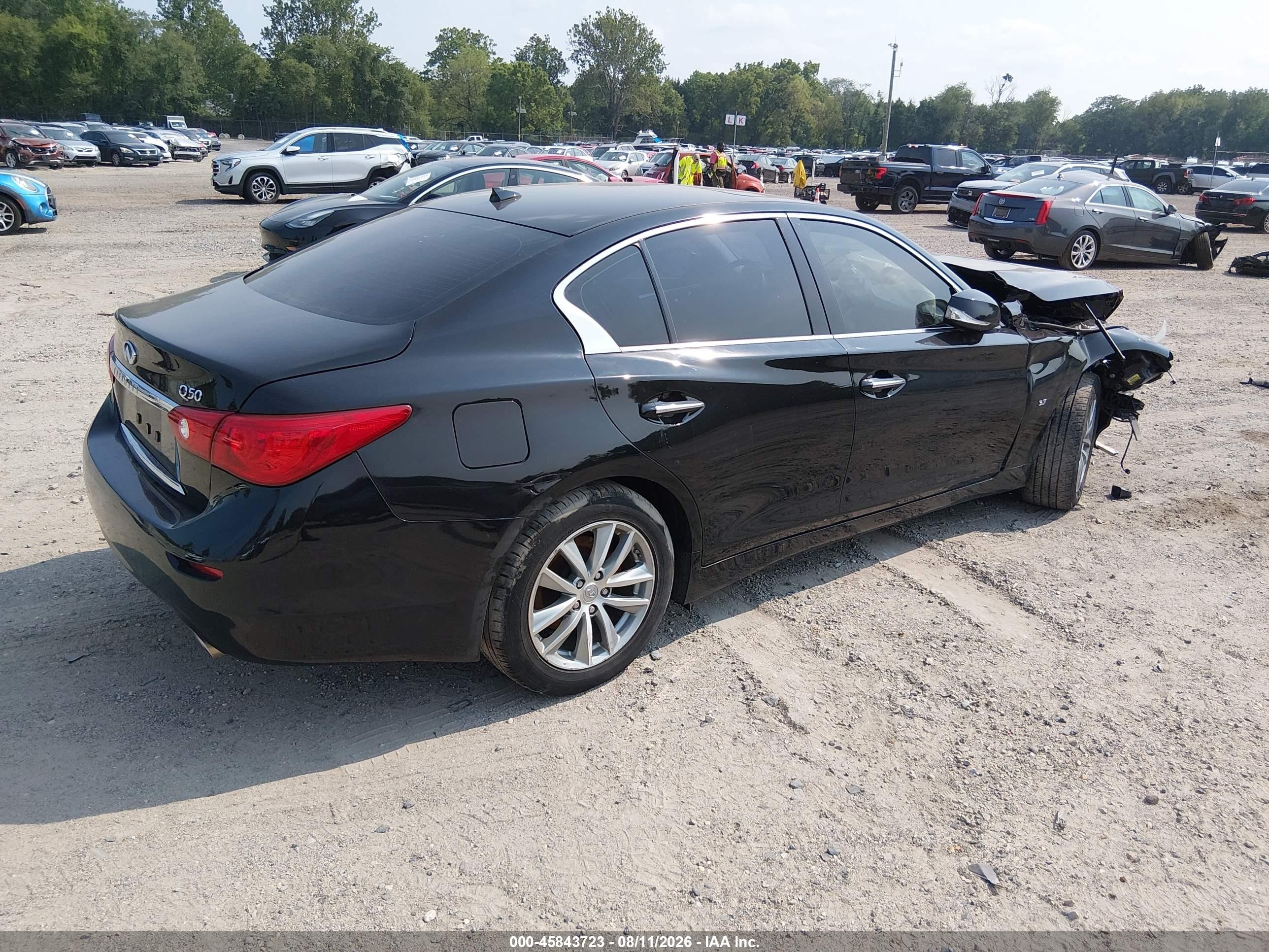 2015 Infiniti Q50   Черный vin: JN1BV7AR8FM401185