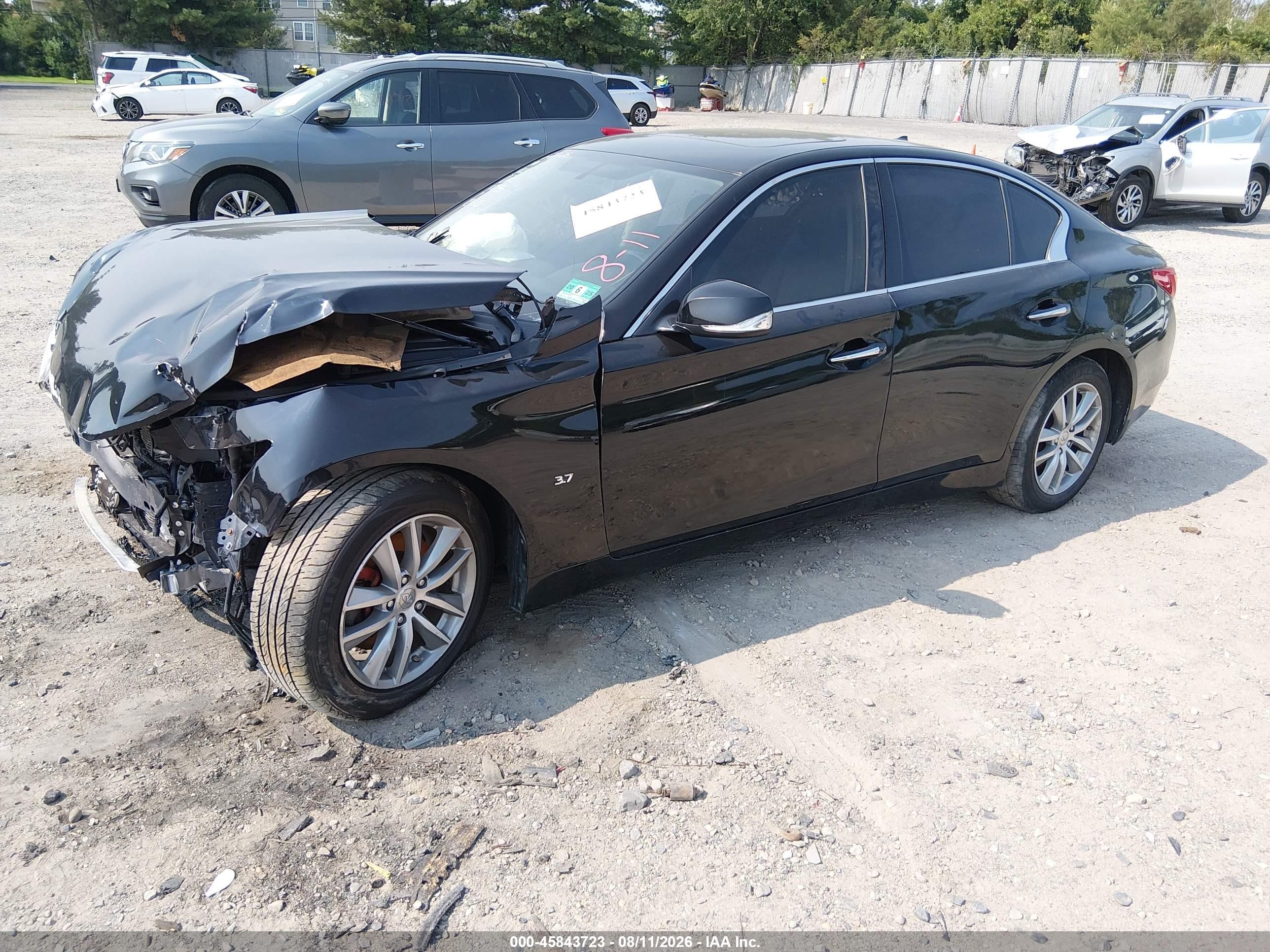 2015 Infiniti Q50   Черный vin: JN1BV7AR8FM401185