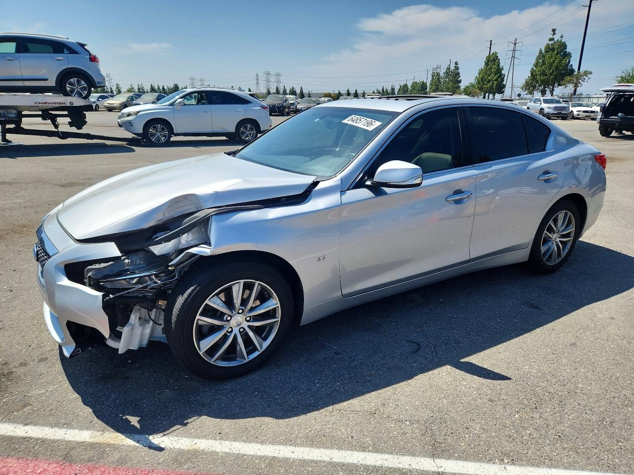 2015 Infiniti Q50 Premium Silver vin: JN1BV7AR8FM401302