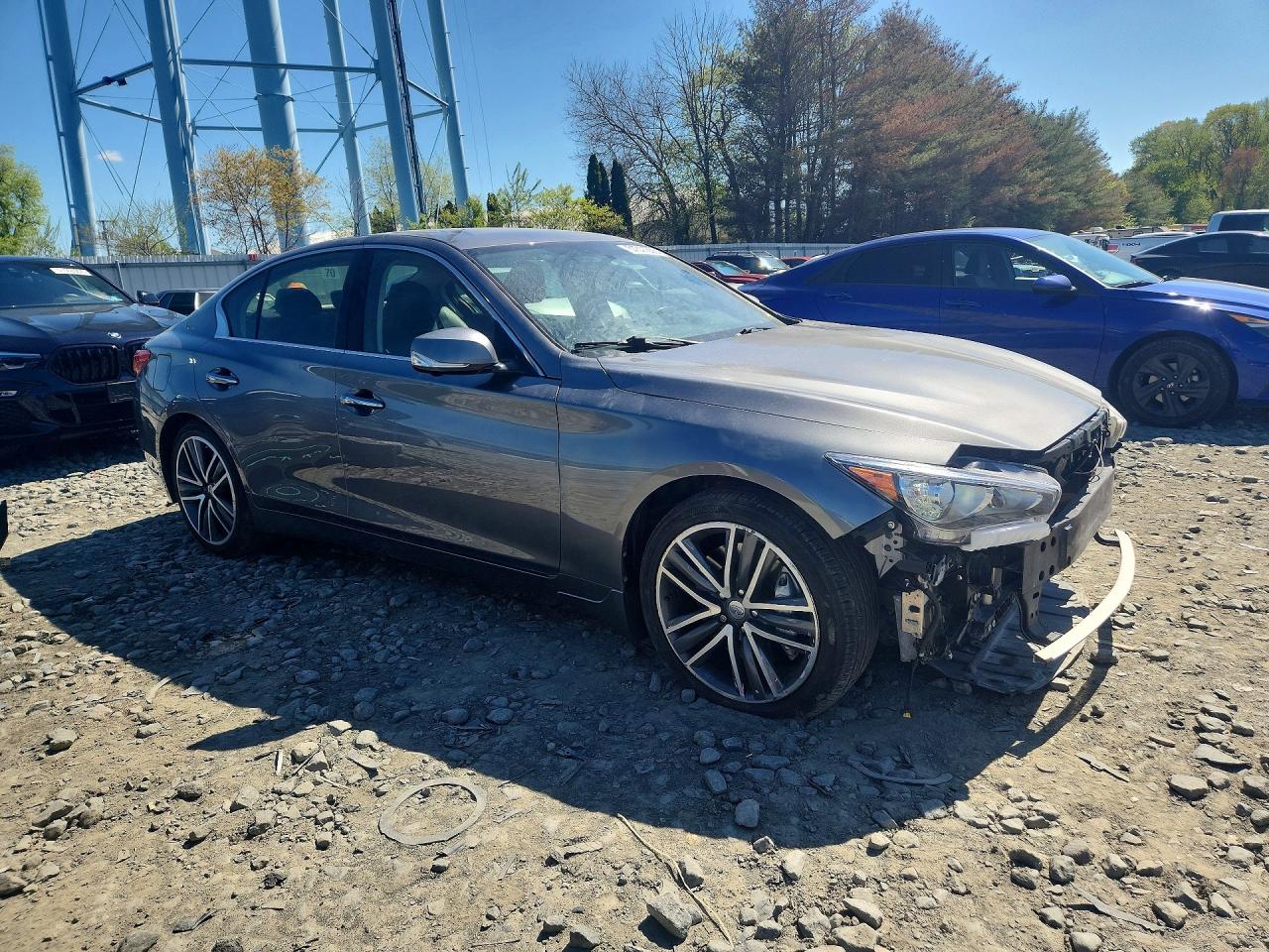2015 Infiniti Q50 Sport Gray vin: JN1BV7AR8FM403924