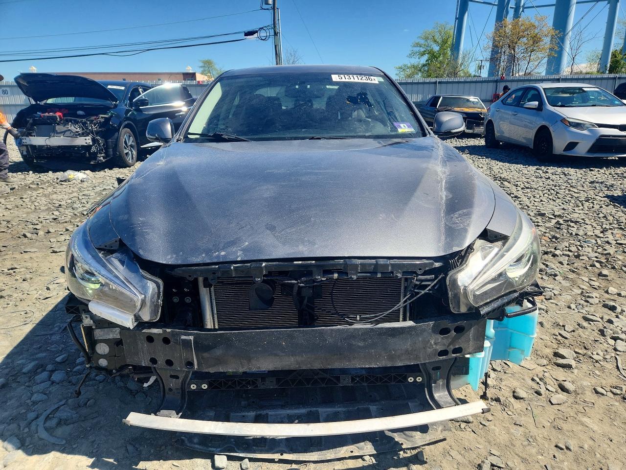 2015 Infiniti Q50 Sport Gray vin: JN1BV7AR8FM403924