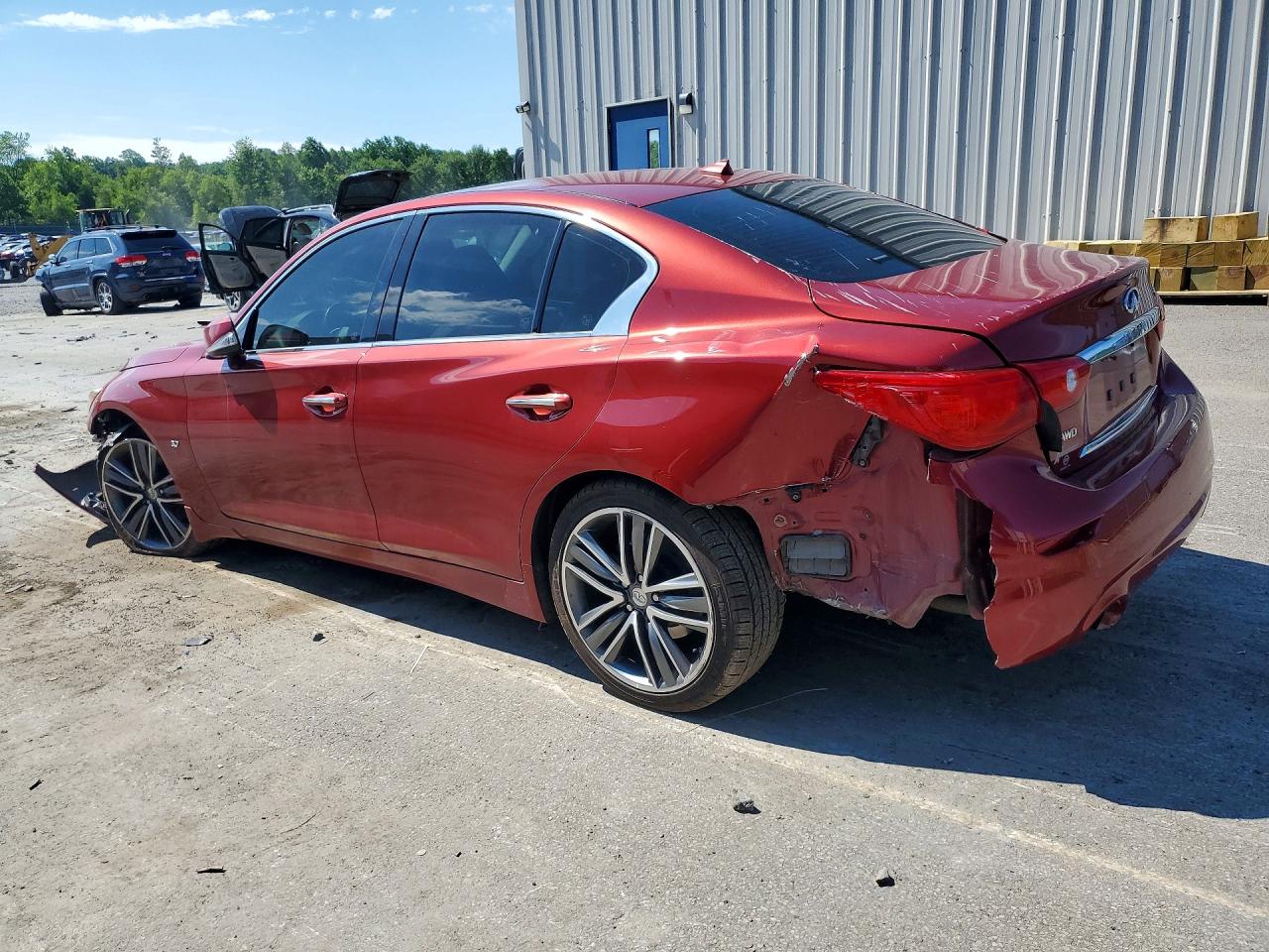 2015 Infiniti Q50 Premium Burgundy vin: JN1BV7AR8FM404815