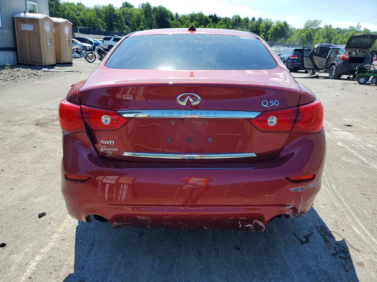 2015 Infiniti Q50 Premium Burgundy vin: JN1BV7AR8FM404815