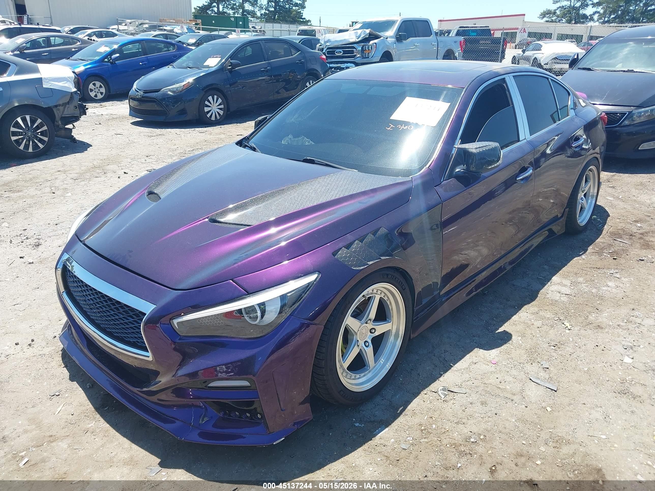 2015 Infiniti Q50 Premium Purple vin: JN1BV7AR8FM407293