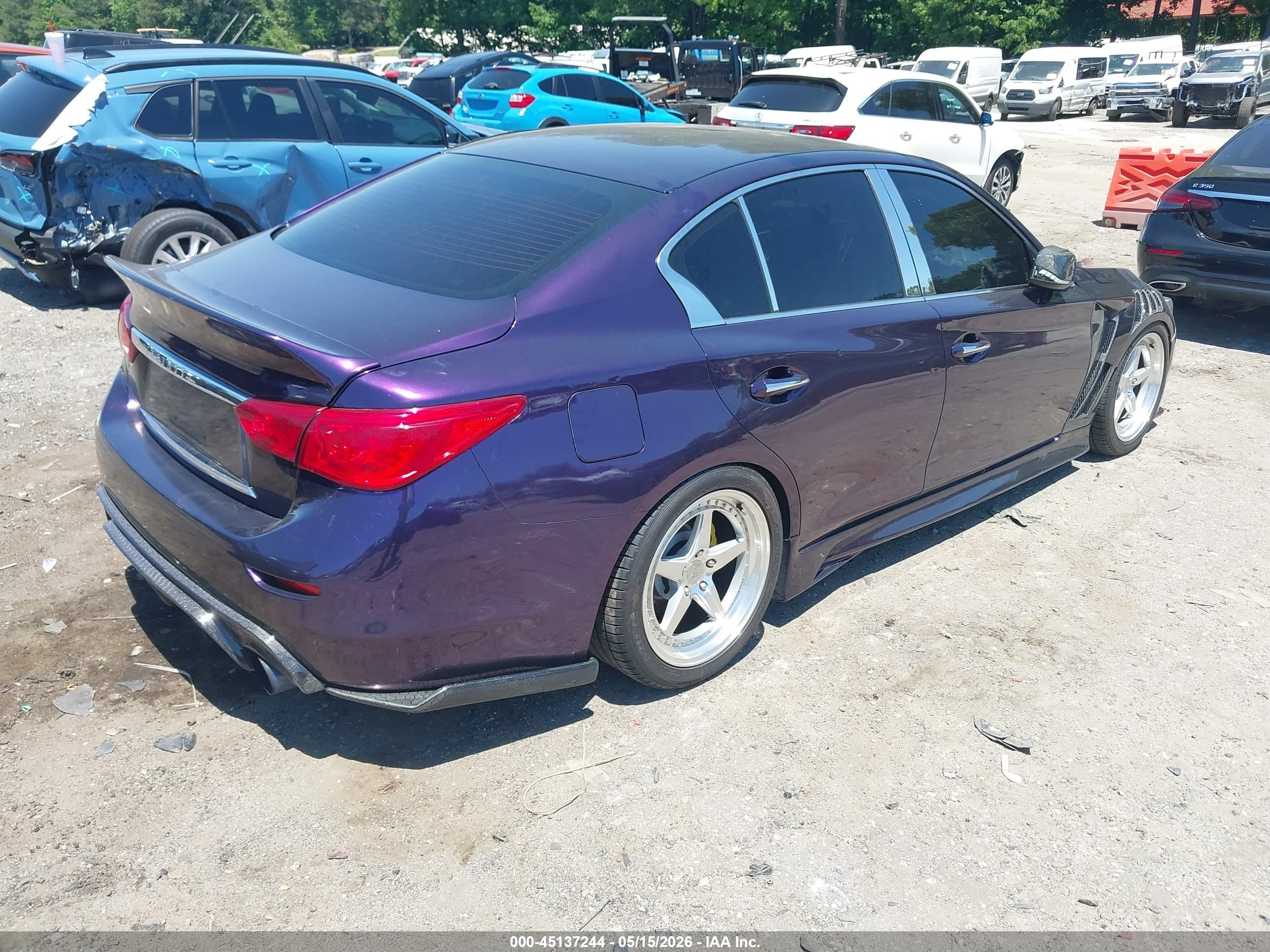 2015 Infiniti Q50 Premium Purple vin: JN1BV7AR8FM407293