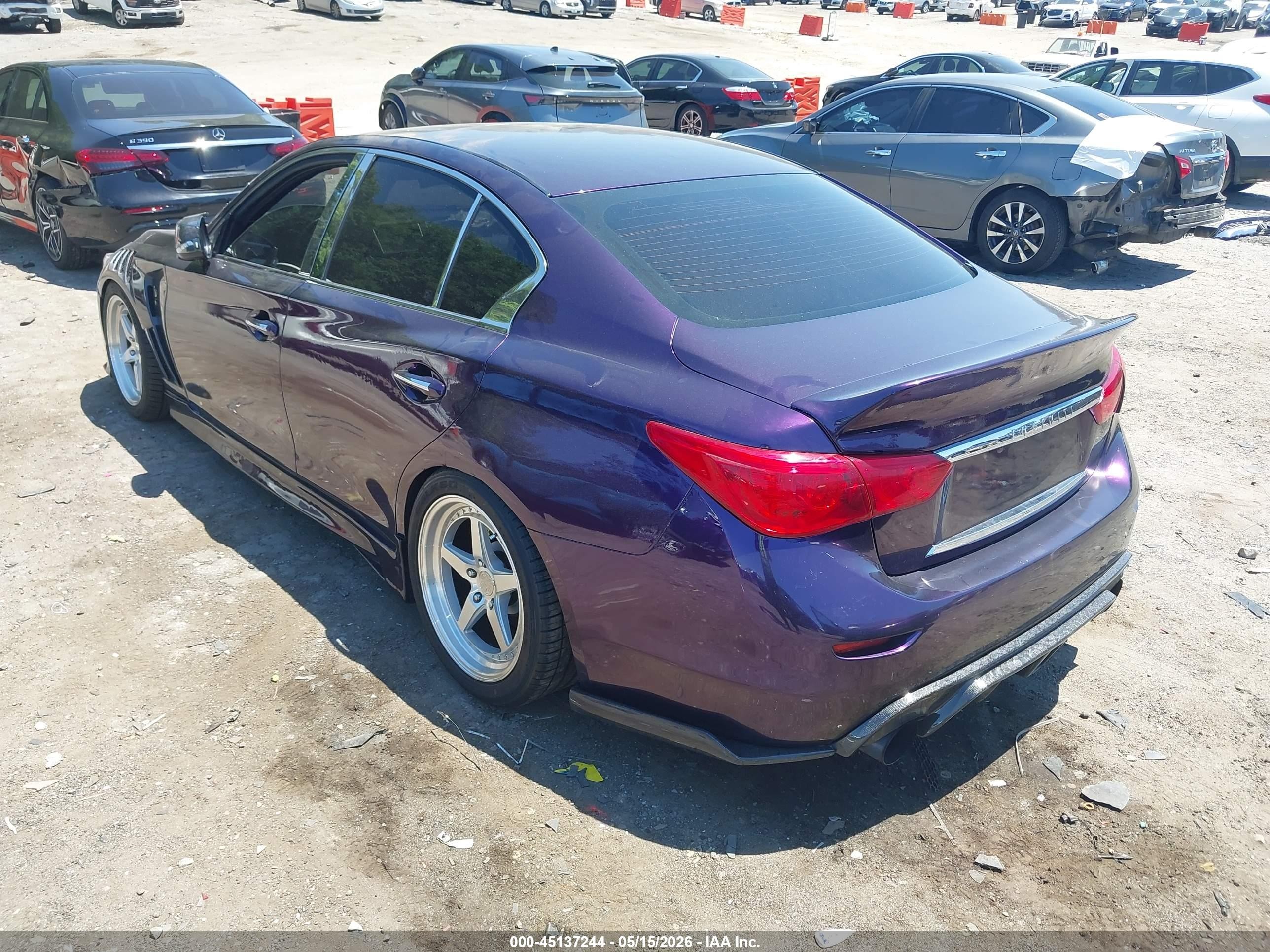 2015 Infiniti Q50 Premium Purple vin: JN1BV7AR8FM407293