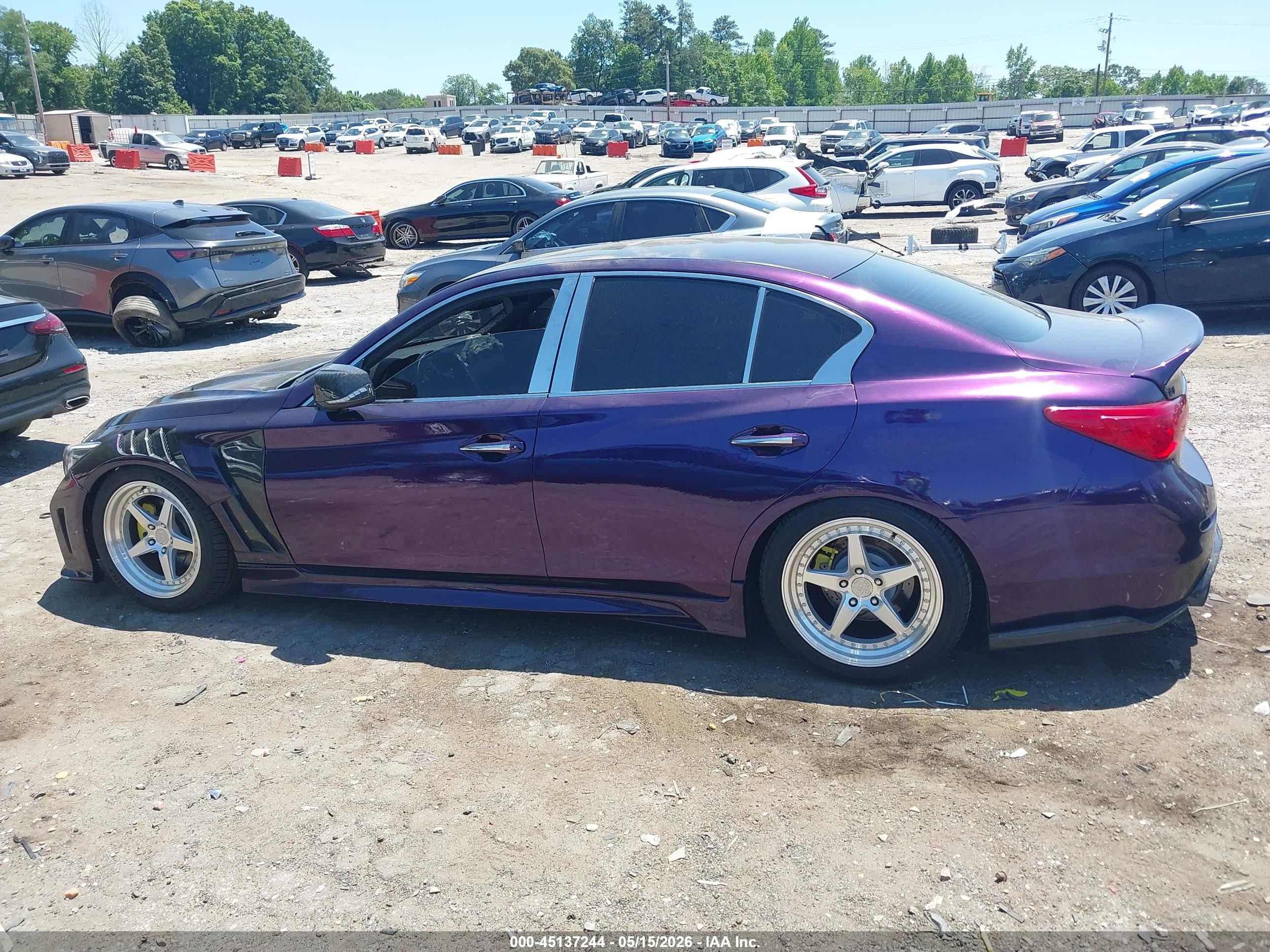 2015 Infiniti Q50 Premium Purple vin: JN1BV7AR8FM407293