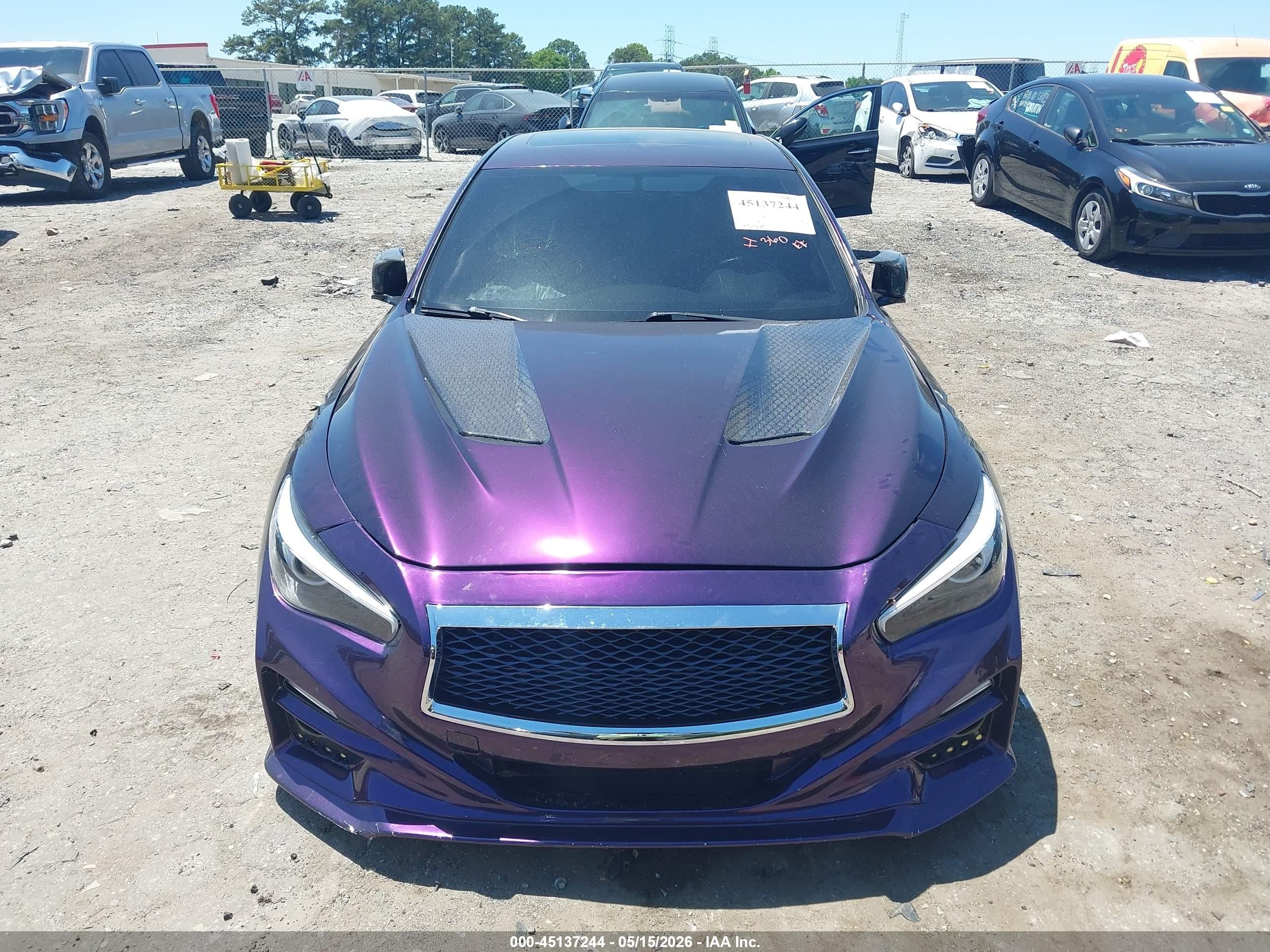 2015 Infiniti Q50 Premium Purple vin: JN1BV7AR8FM407293