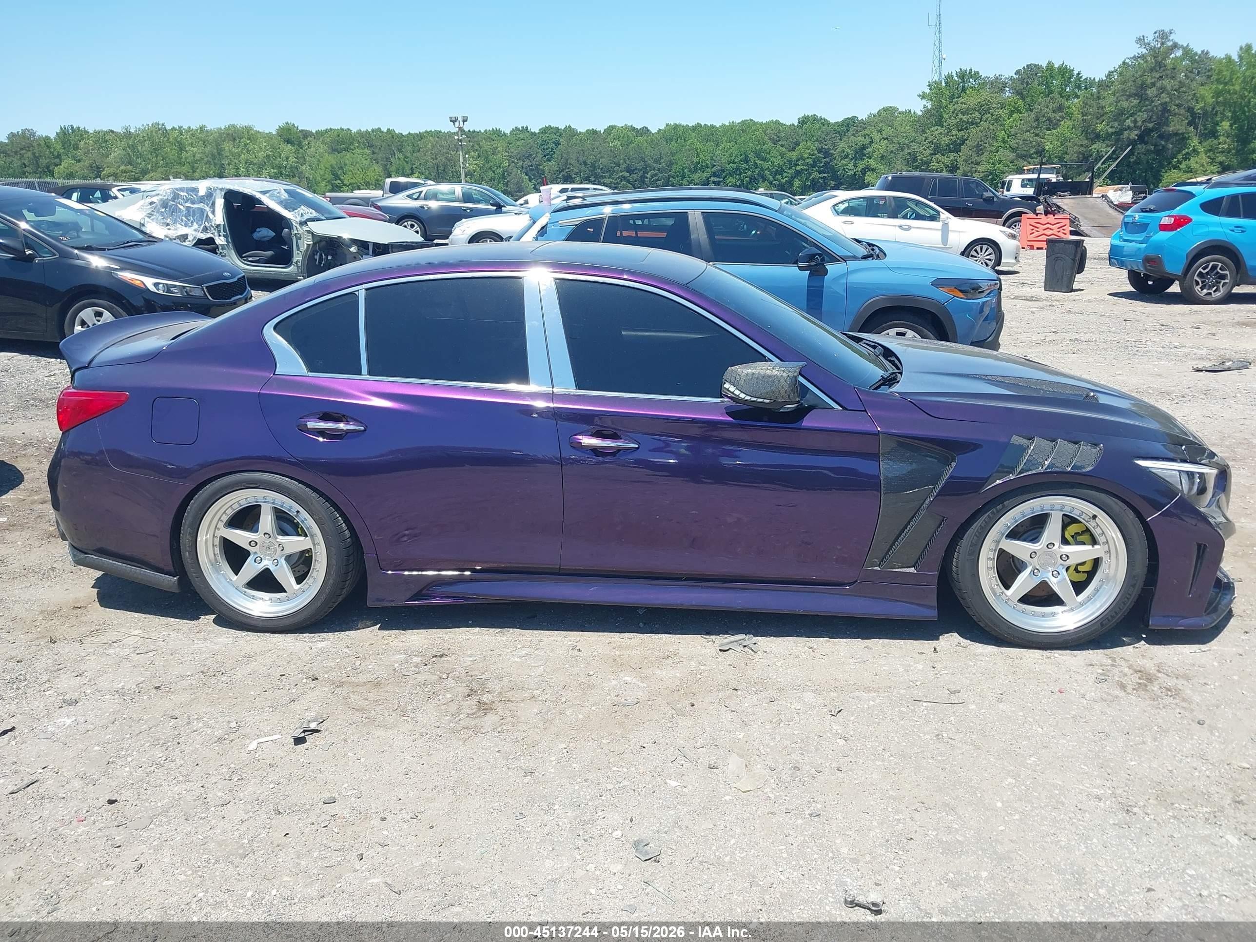 2015 Infiniti Q50 Premium Purple vin: JN1BV7AR8FM407293