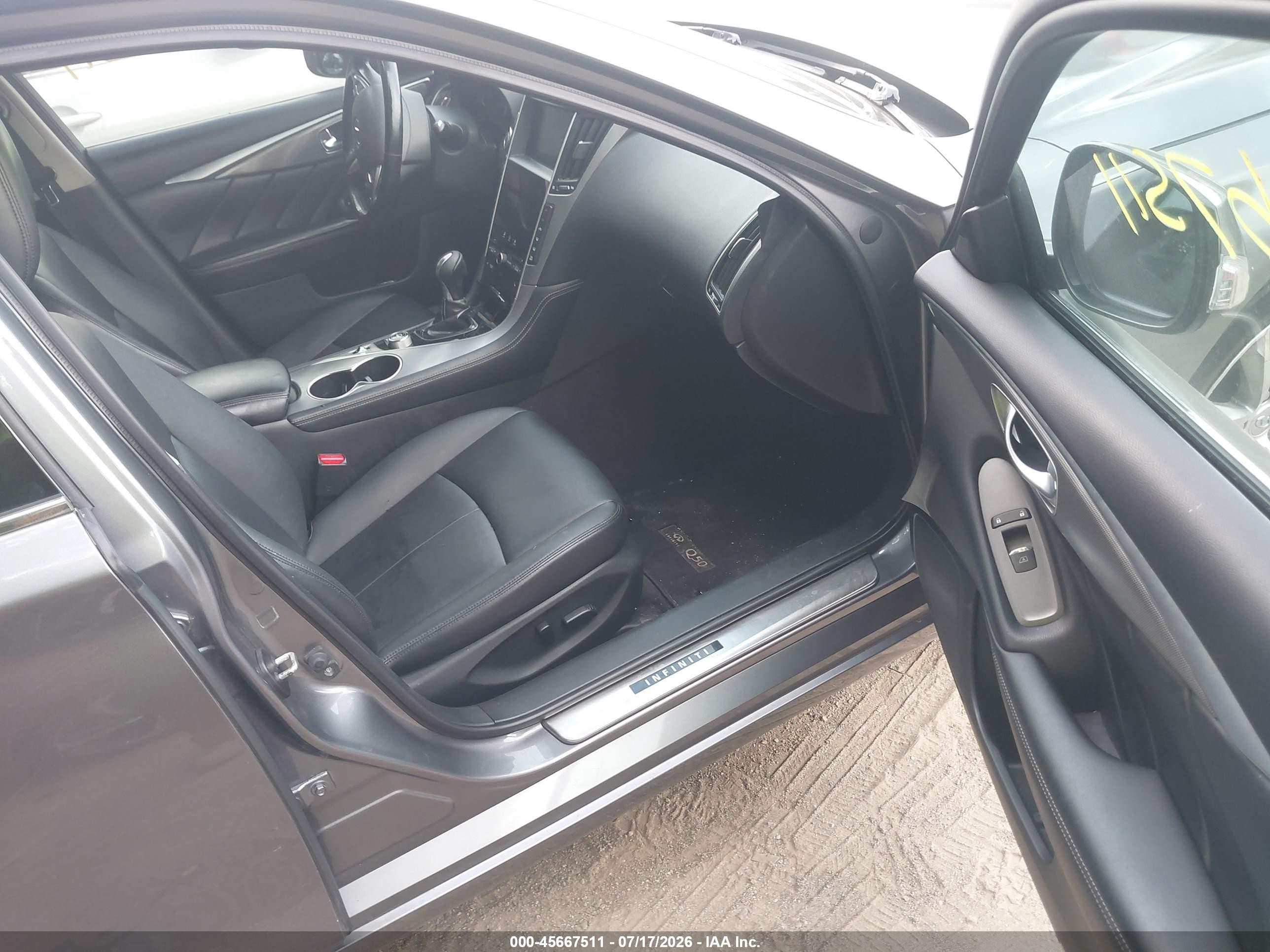 2015 Infiniti Q50 Premium Gray vin: JN1BV7AR8FM408122