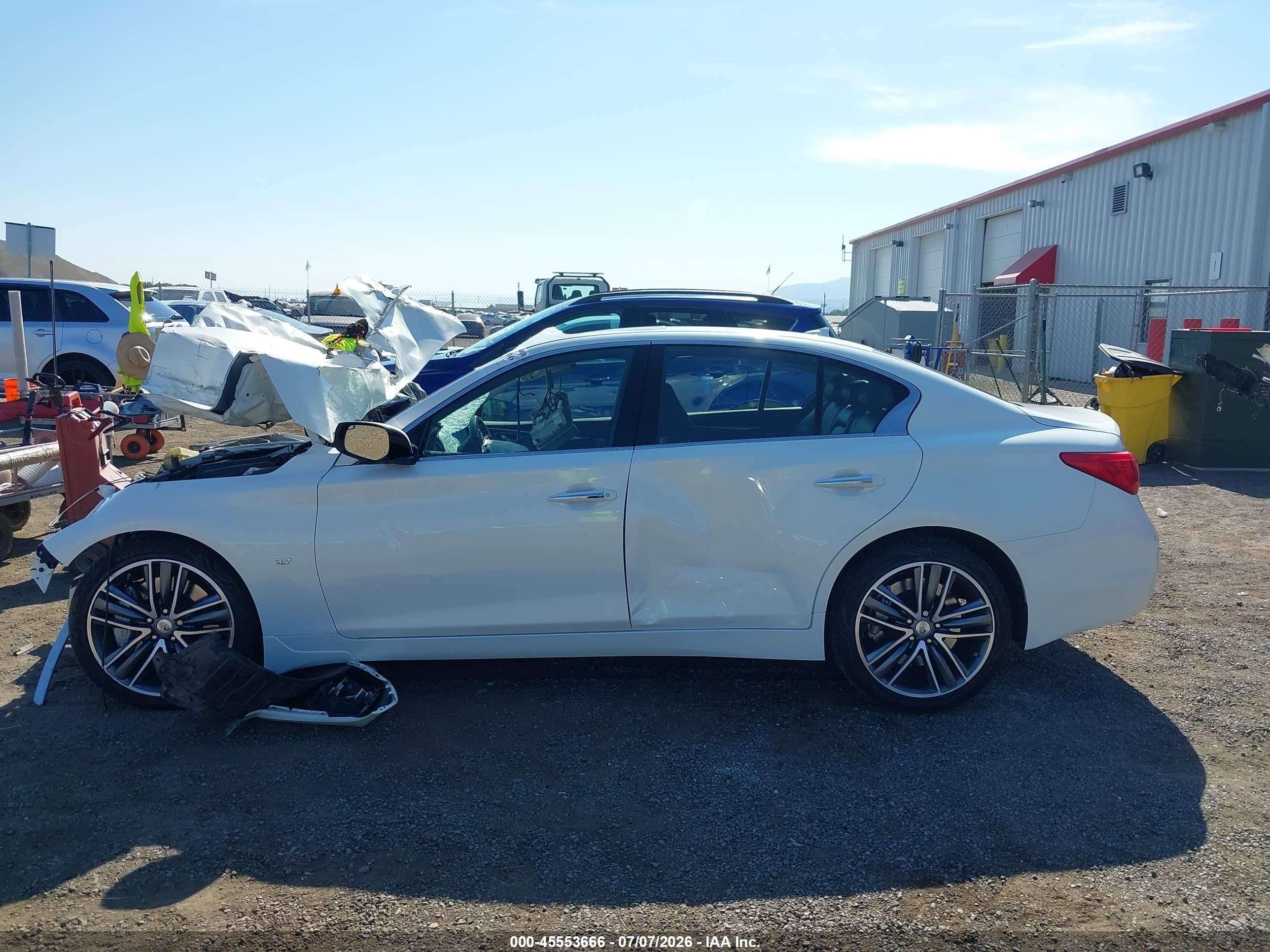 2015 Infiniti Q50 Sport White vin: JN1BV7AR8FM408959