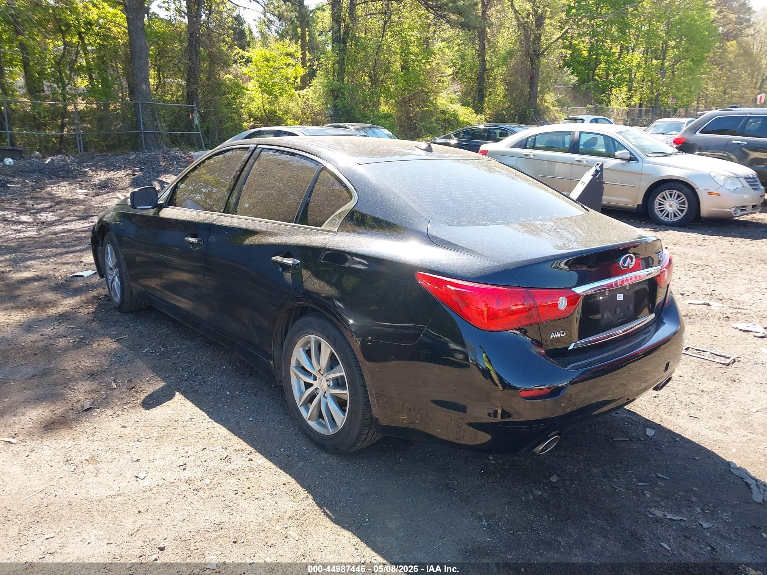 2015 Infiniti Q50   Черный vin: JN1BV7AR8FM411098