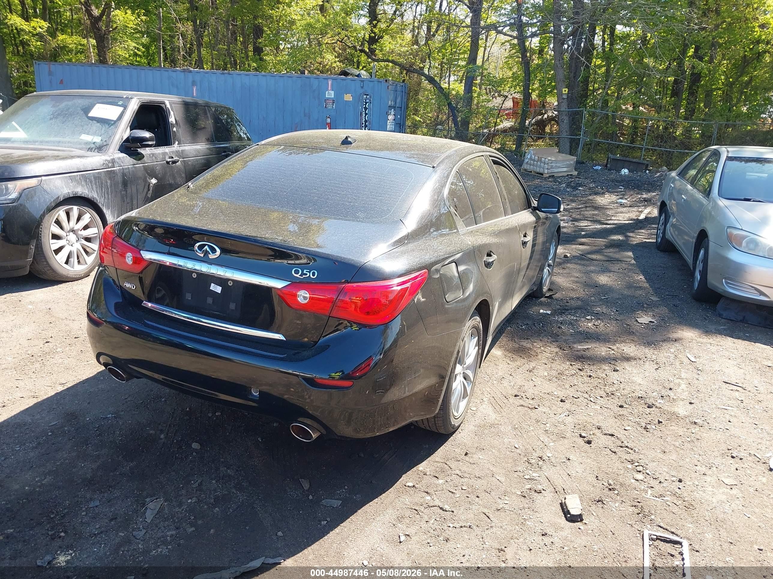 2015 Infiniti Q50   Черный vin: JN1BV7AR8FM411098